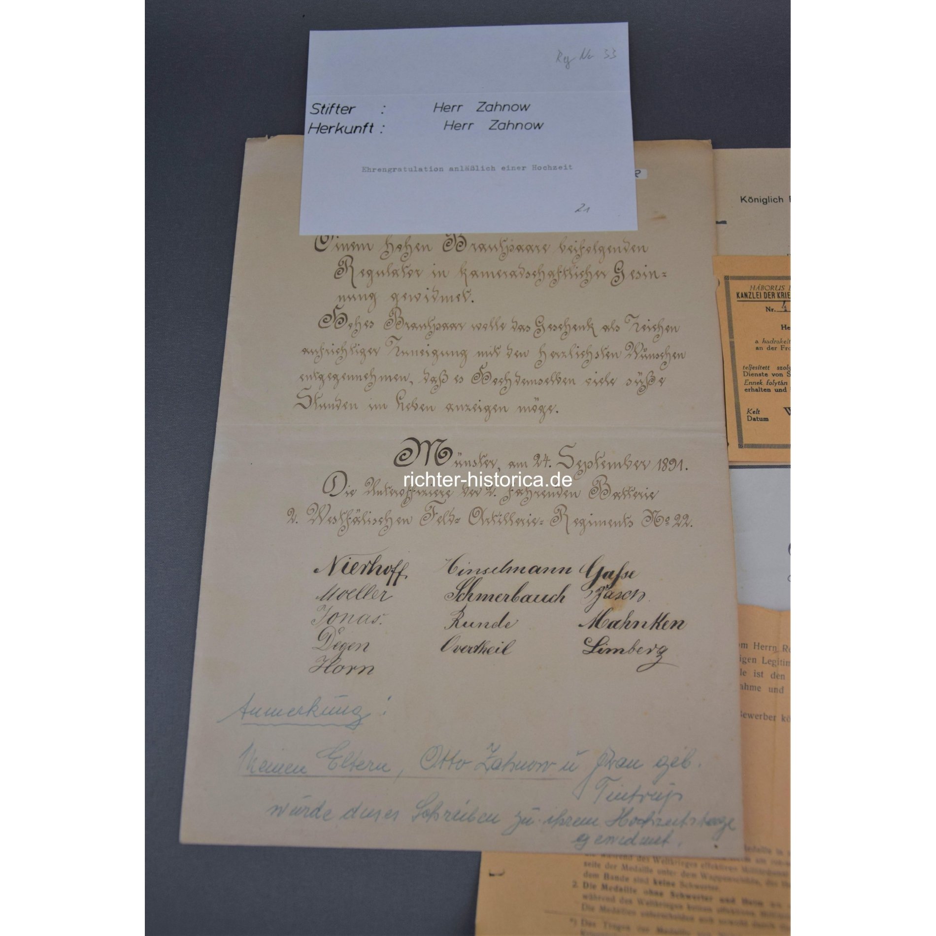 Nachlass Gefreiter 1.WK Verleihung der Ungarischen und Bulgarischen Erinnerungsmedaille — image 4