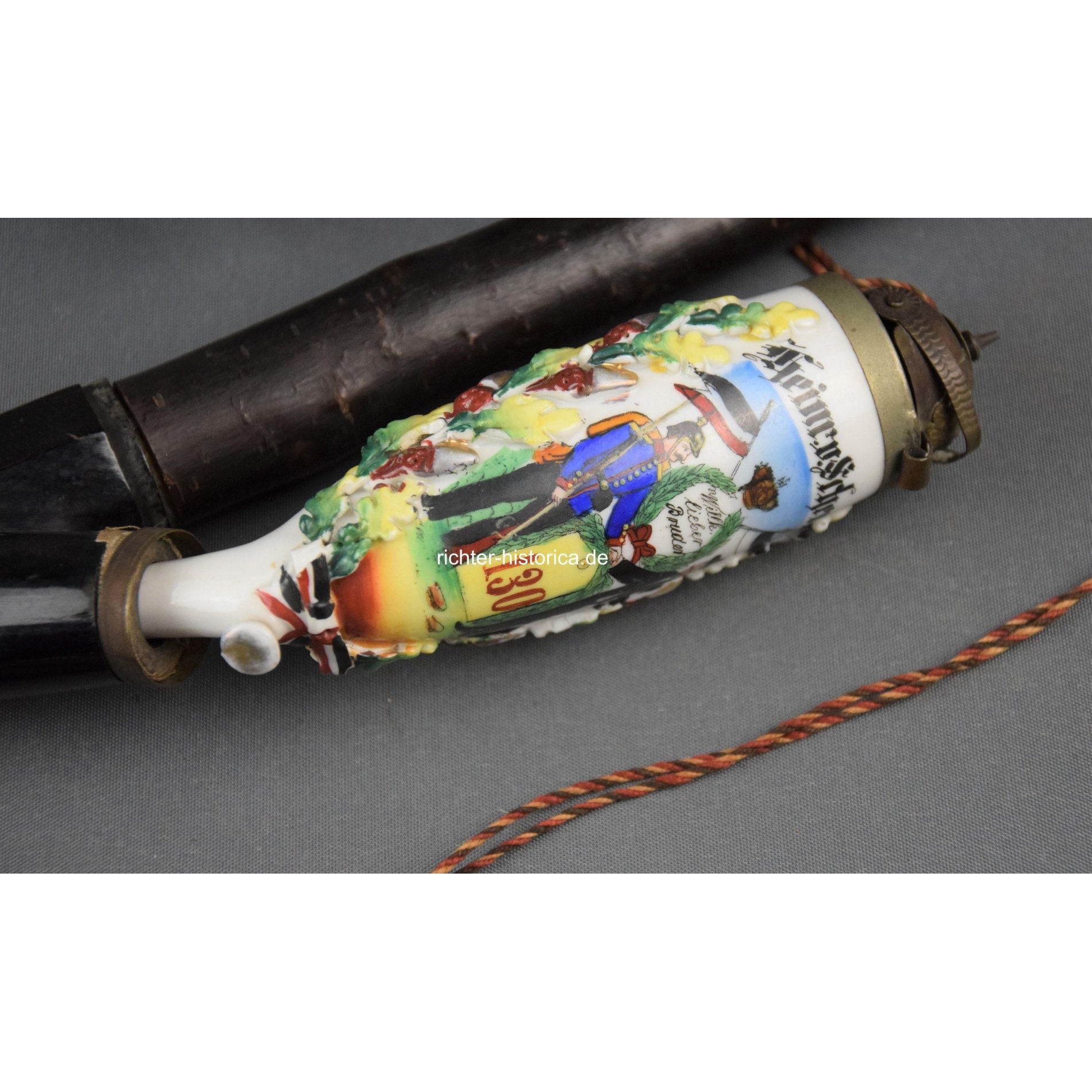 Reservistenpfeife mit Porzellankopf 'Metz' 1.Comp Lothr. Inf. Rgt. No.13, 1913 — image 3