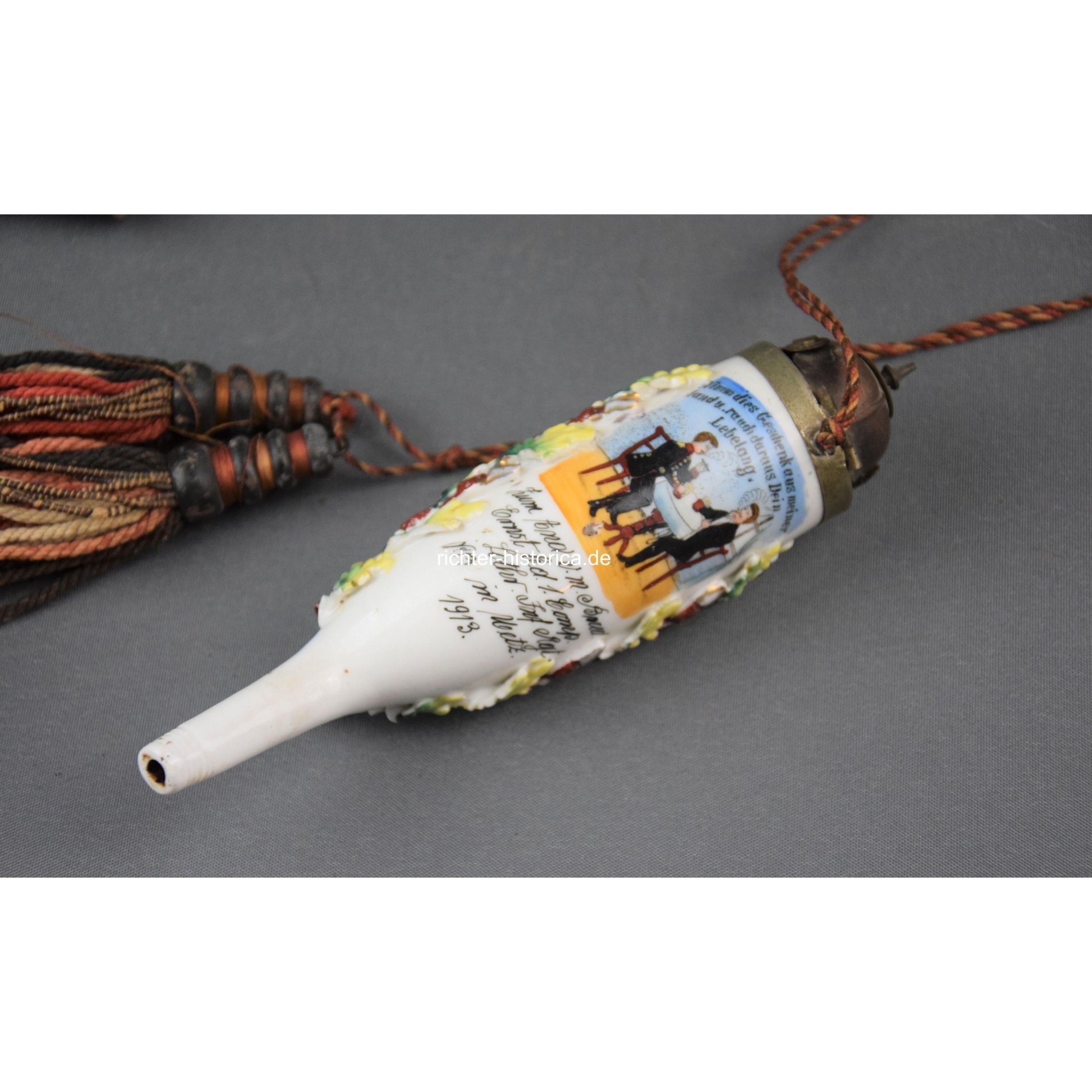 Reservistenpfeife mit Porzellankopf 'Metz' 1.Comp Lothr. Inf. Rgt. No.13, 1913 — image 7