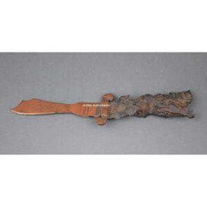 Grabenkunst Brieföffner aus Granatsplittern 'Argonnen 1916'