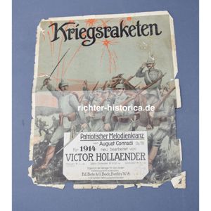 'Kriegsraketen' Patriotischer Melodienkranz von Victor Hollaender 1914