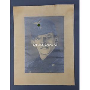 Bleistiftzeichnung eines Luftwaffen Soldaten im 2.Weltkrieg