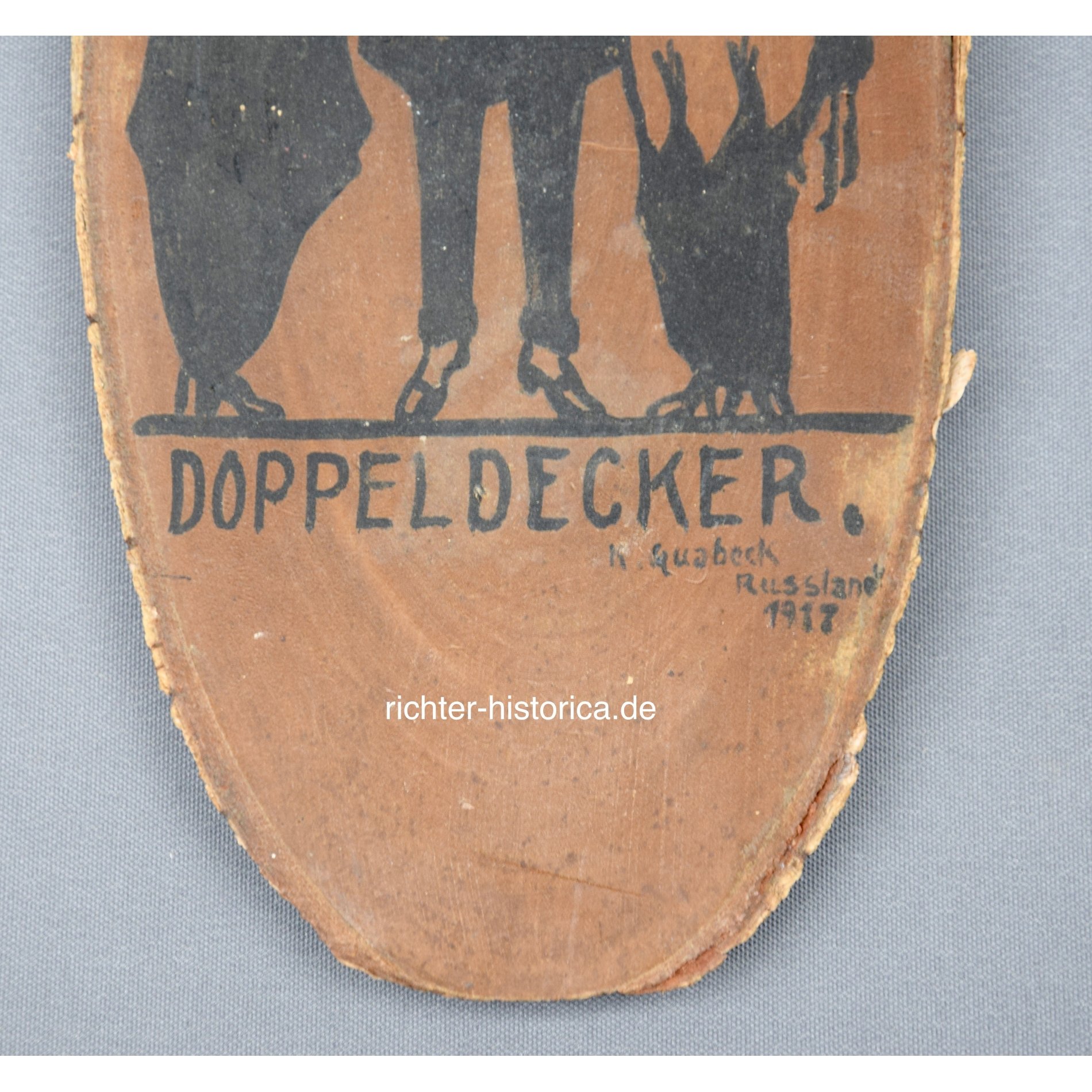 Birkenscheibe, Reservistika, Andenken Doppeldecker Russland 1917 — image 3