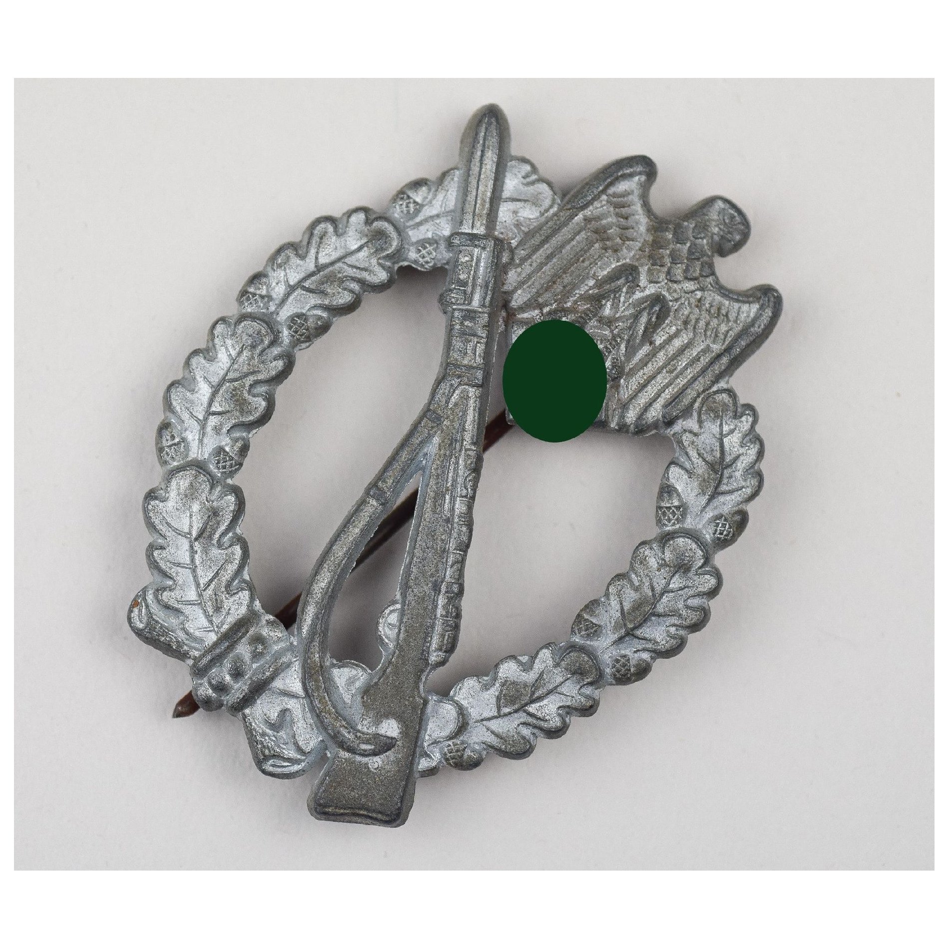 Infanterie Sturmabzeichen in Silber Hersteller Assmann mit Kokille '3' — image 3