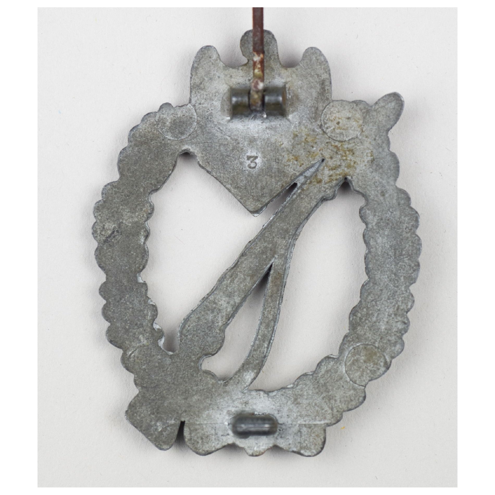 Infanterie Sturmabzeichen in Silber Hersteller Assmann mit Kokille '3' — image 5