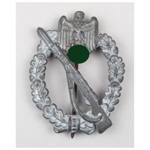 Infanterie Sturmabzeichen in Silber Hersteller Assmann mit Kokille '3'