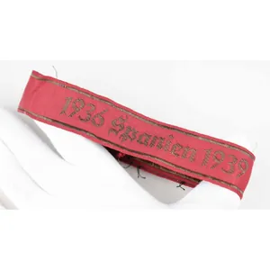 3.Reich Ärmelband '1936 Spanien 1939' Ausführung für Offiziere, extrem selten!