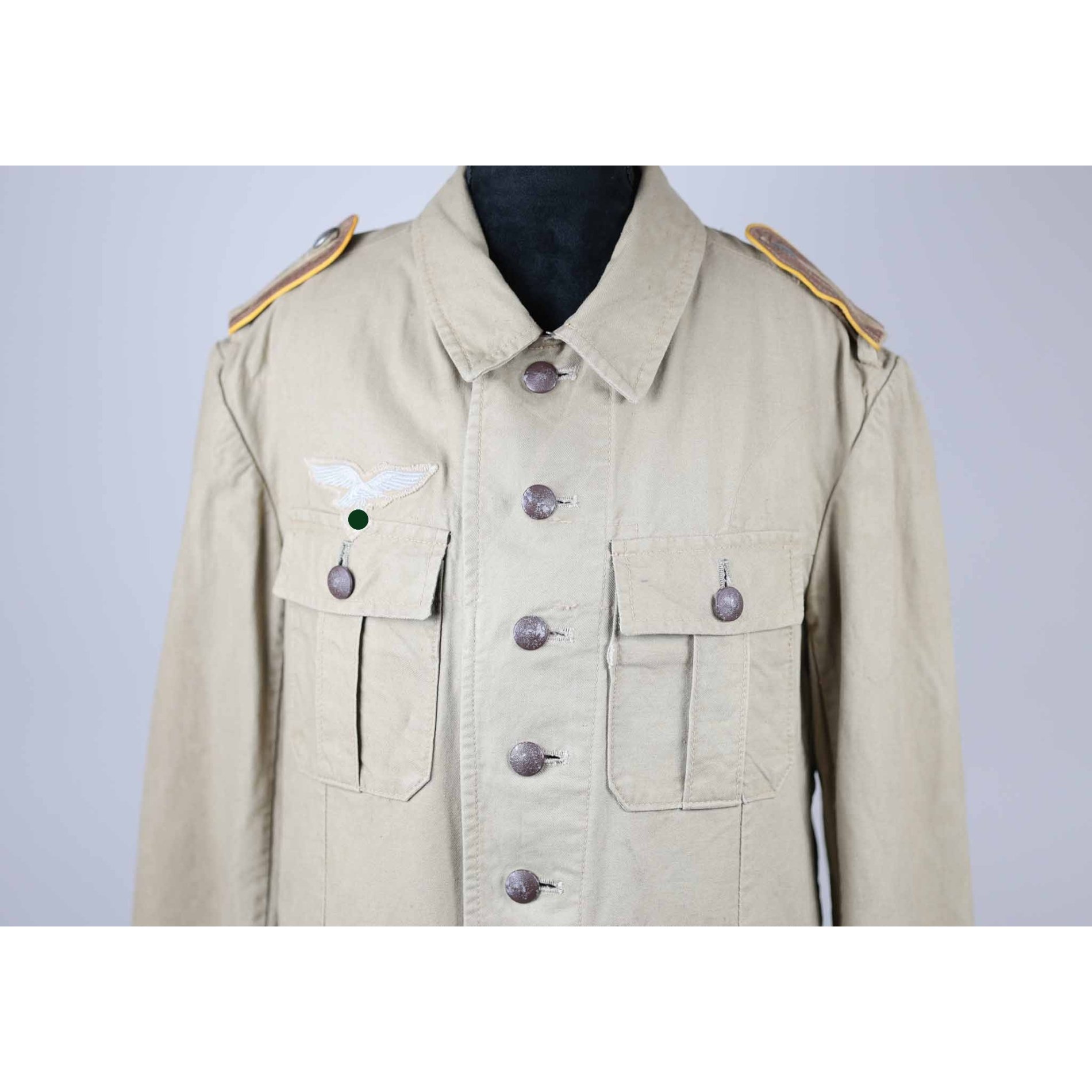 Luftwaffe Afrika Tropenfeldbluse Afrikakorps mit Schulterstücken! — image 3