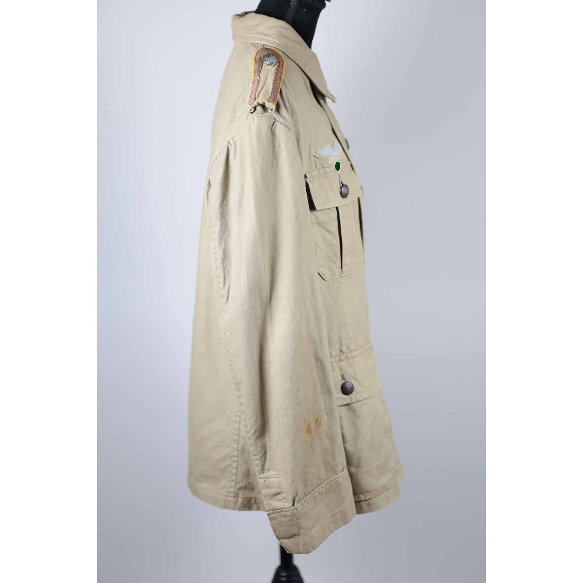 Luftwaffe Afrika Tropenfeldbluse Afrikakorps mit Schulterstücken! — image 5