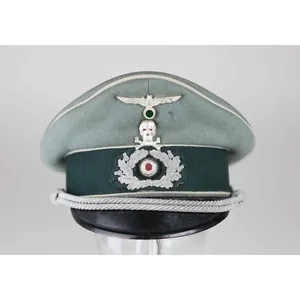 Wehrmacht Schirmmütze für Offiziere im Infanterie Regiment 17 Braunschweig Totenkopf