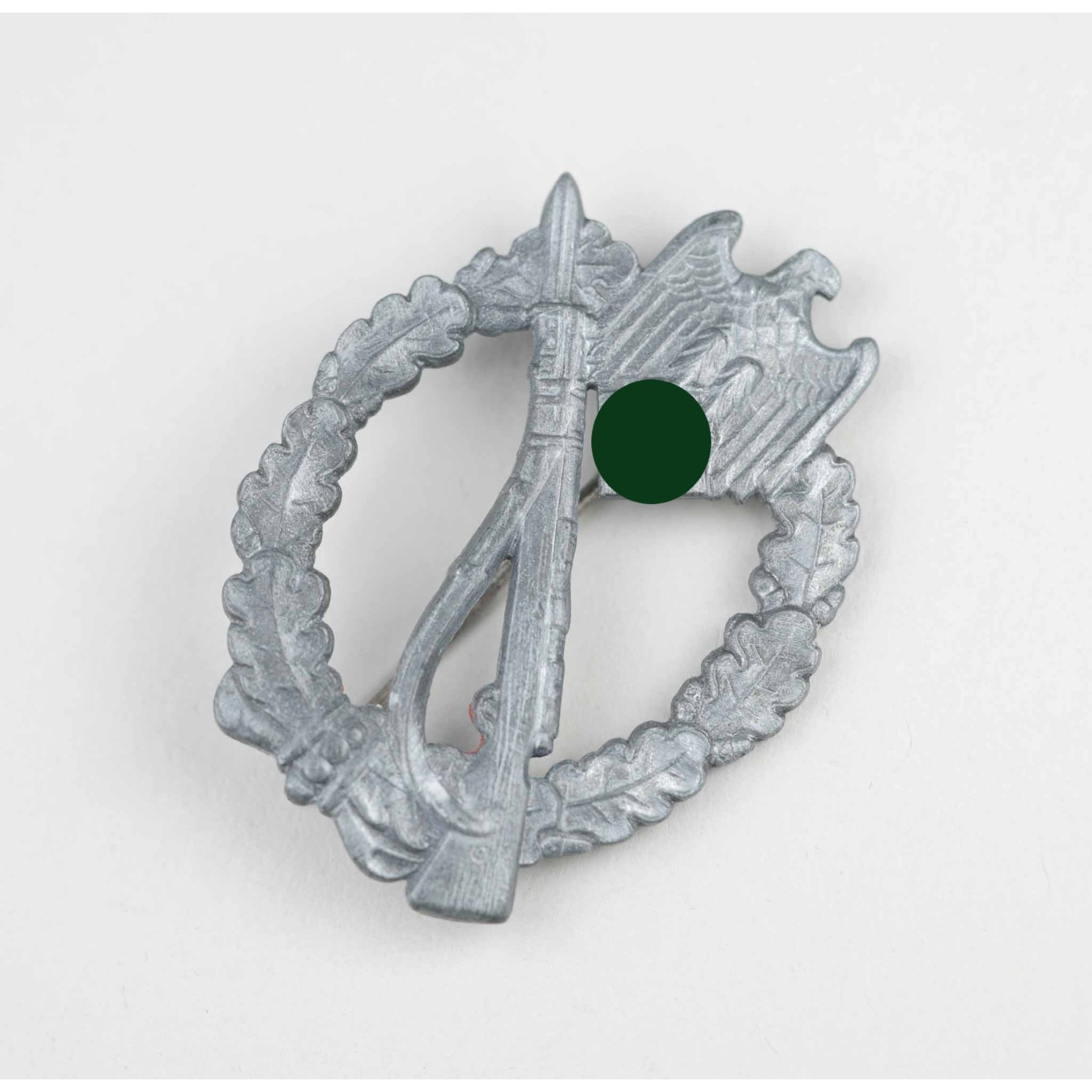 Infanterie Sturmabzeichen in Silber Wilhelm Deumer gequetschtes Nadelsystem — image 2