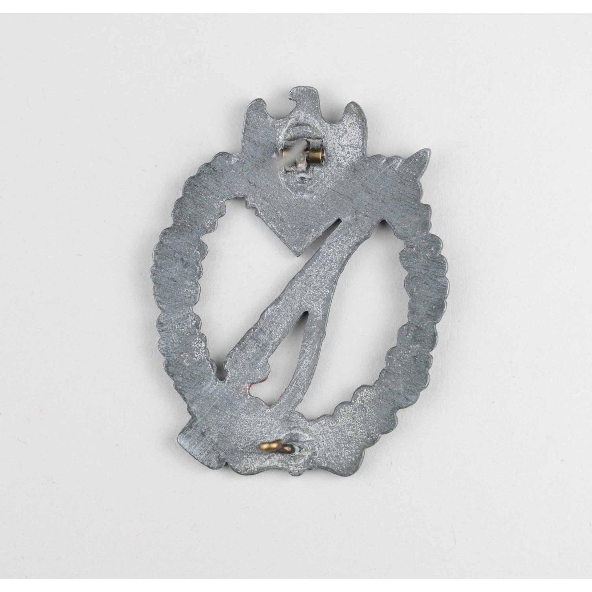 Infanterie Sturmabzeichen in Silber Wilhelm Deumer gequetschtes Nadelsystem — image 4