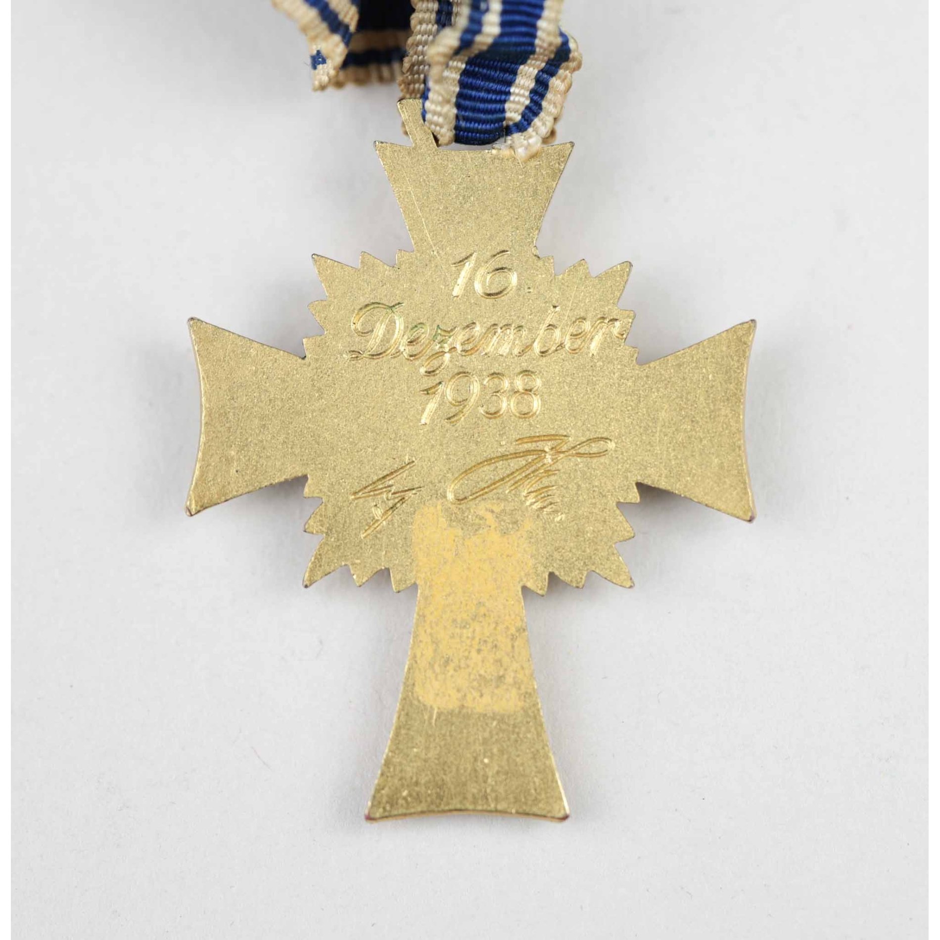 Ehrenkreuz der deutschen Mutter-Mutterkreuz in Gold im Etui Franz Reischauer, Oberstein Mit Miniatur! — image 6