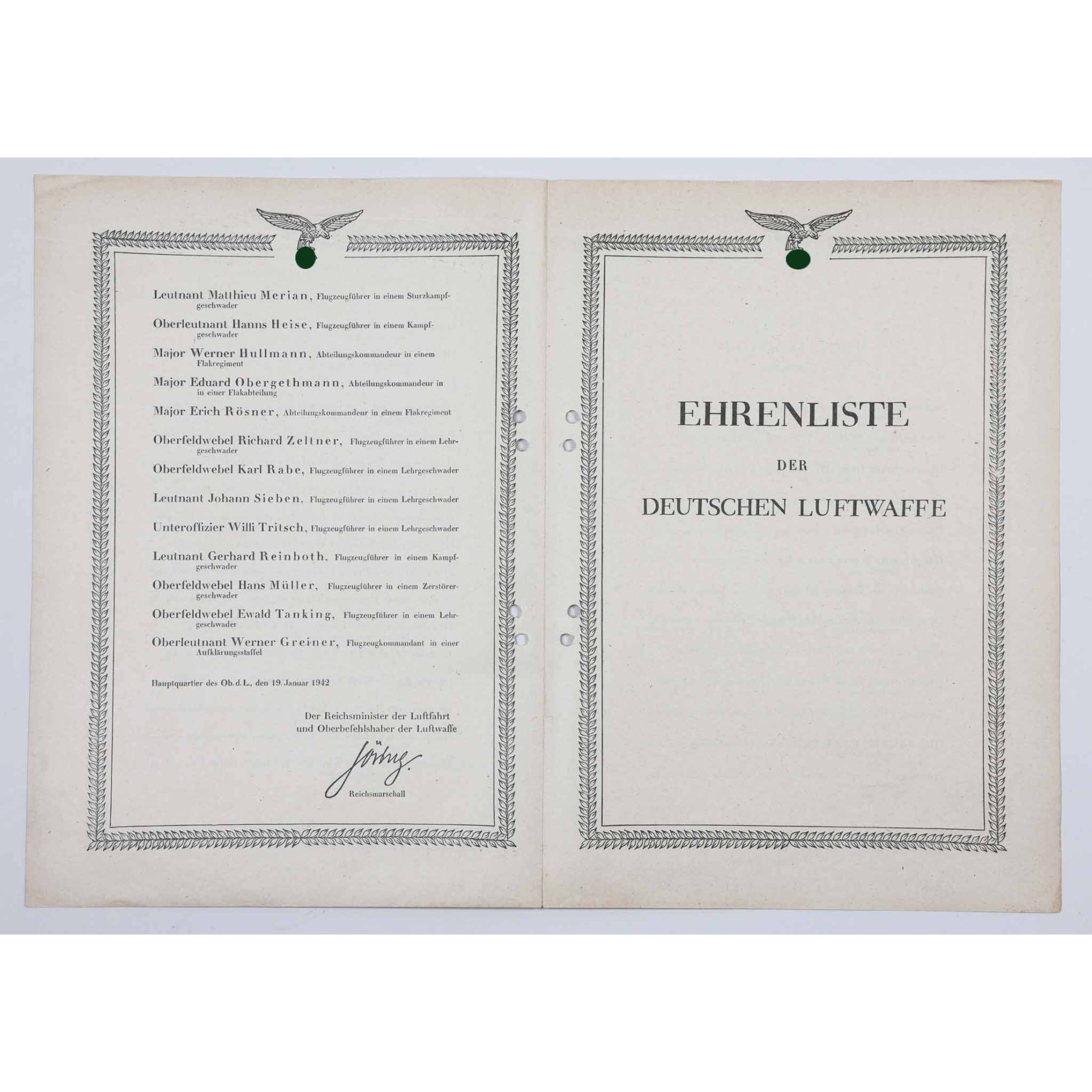 Ritterkreuzträger Nachlass der Luftwaffe Major Joachim Gey Kampfgeschwader 3 Urkundennachlass — image 13