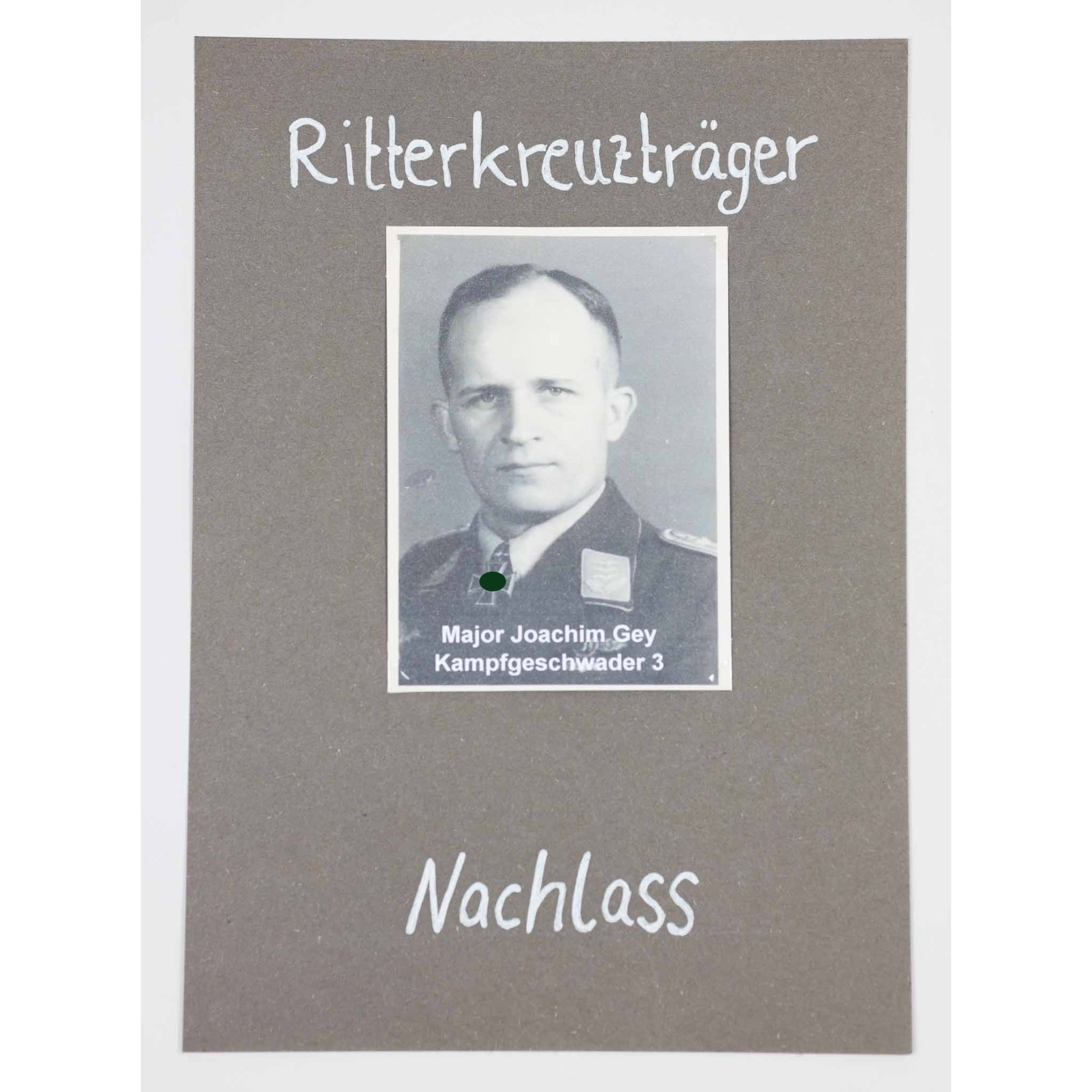 Ritterkreuzträger Nachlass der Luftwaffe Major Joachim Gey Kampfgeschwader 3 Urkundennachlass — image 2