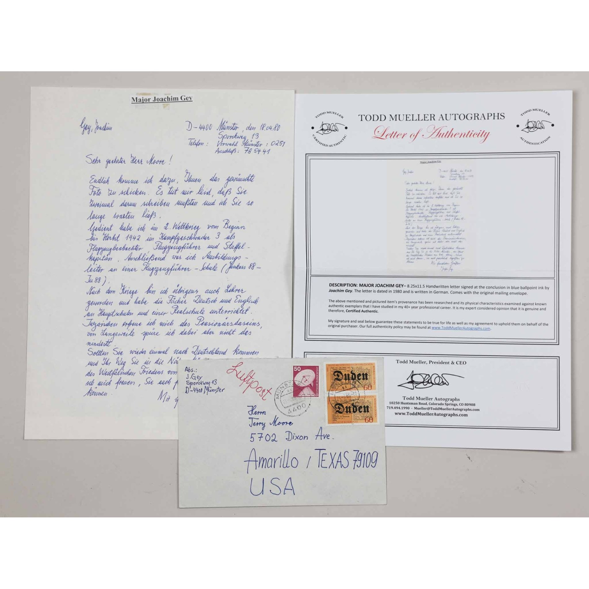 Ritterkreuzträger Nachlass der Luftwaffe Major Joachim Gey Kampfgeschwader 3 Urkundennachlass — image 20