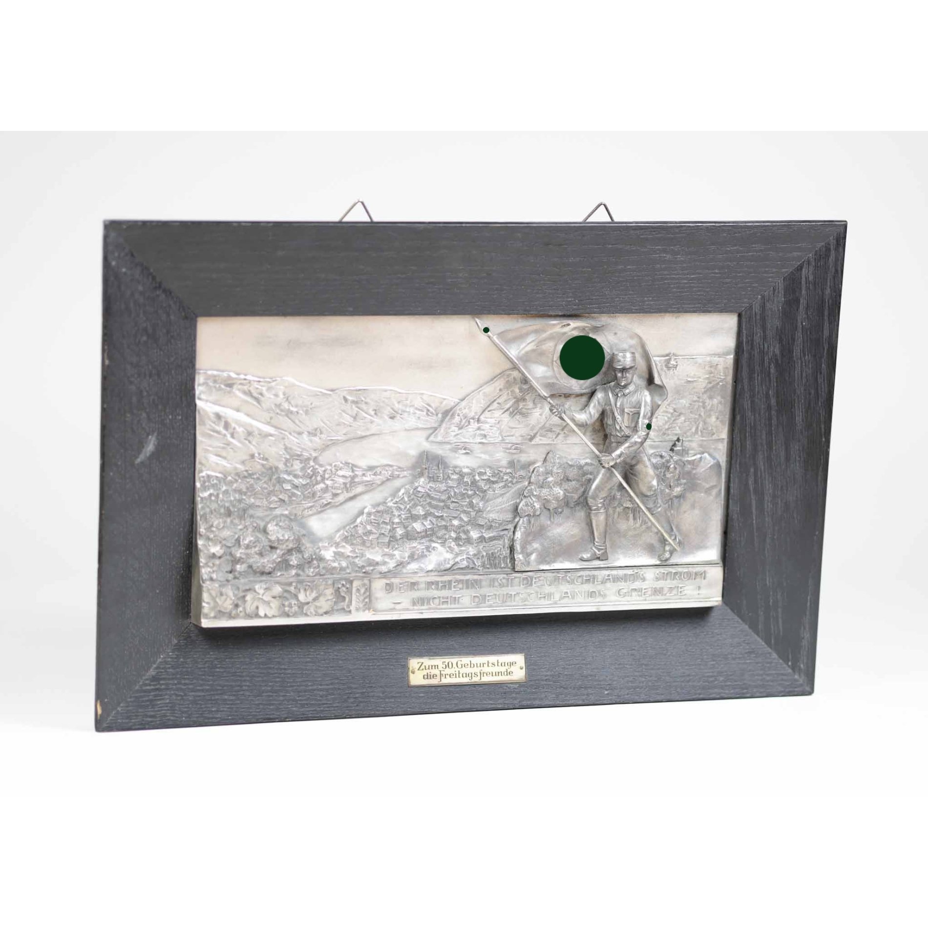 Großes SA-Relief (48x31,5cm) plastische Figurendarstellung mit SA-Fahnen Rheinüberquerung — image 2