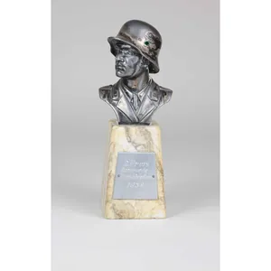 Luftwaffen Soldatenbüste mit Plakette '2.Preis Kompanie Preisschießen 1938'