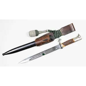 Wehrmacht Paradebajonett mit Klingenätzung 'Zur Erinnerung an meine Dienstzeit' und …