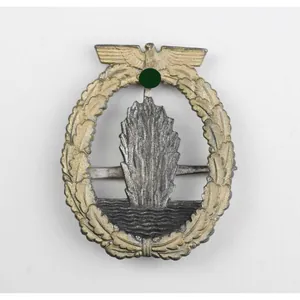 Kriegsmarine Minensucher Kriegsabzeichen Herst. 'Wilhelm Deumer' an Quernadel