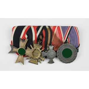 4er Ordensspange mit Luftschutz Medaille 1938