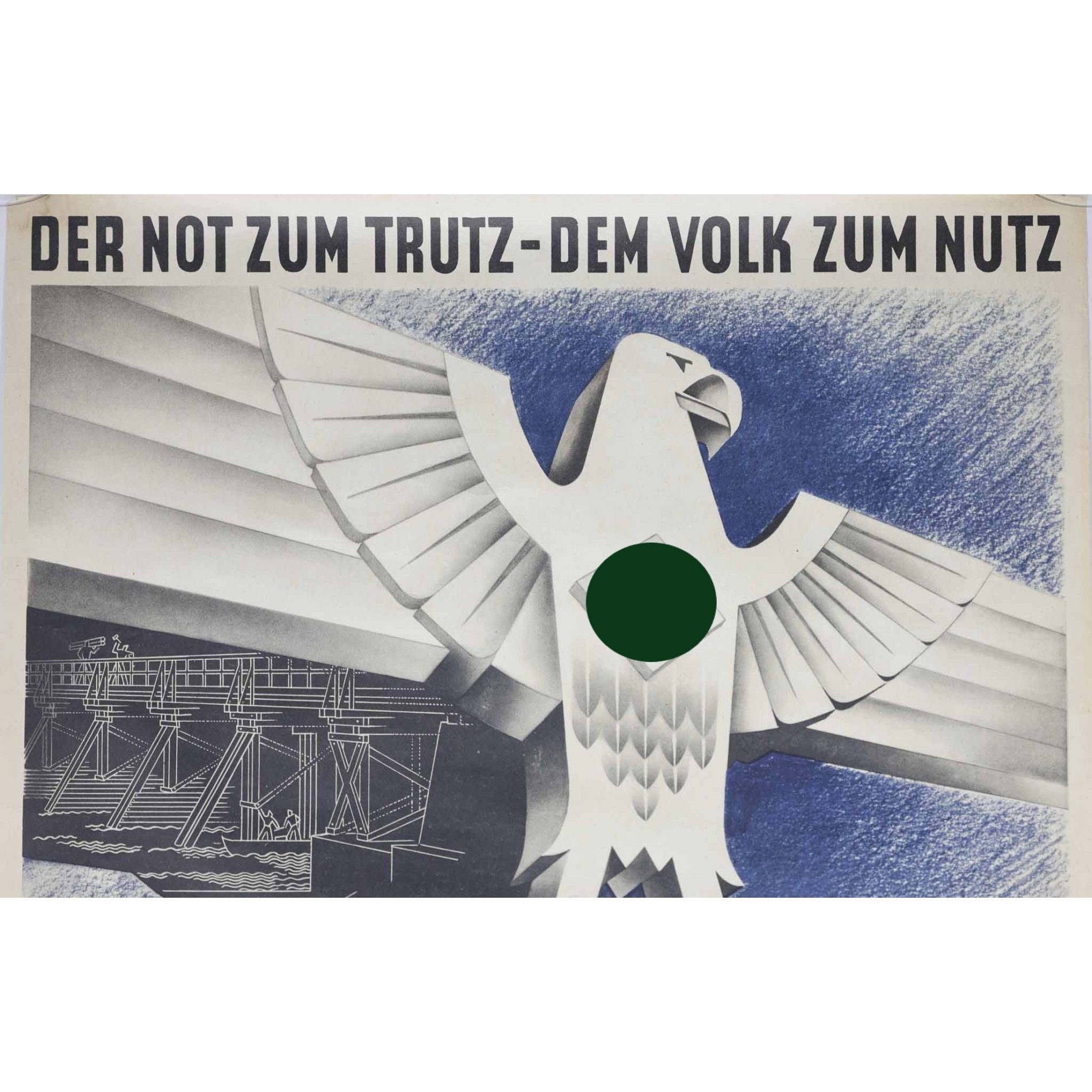 3.Reich Originalplakat 'Technische Nothilfe der Not zum Trutz - Dem Volk zum Schutz' — image 2
