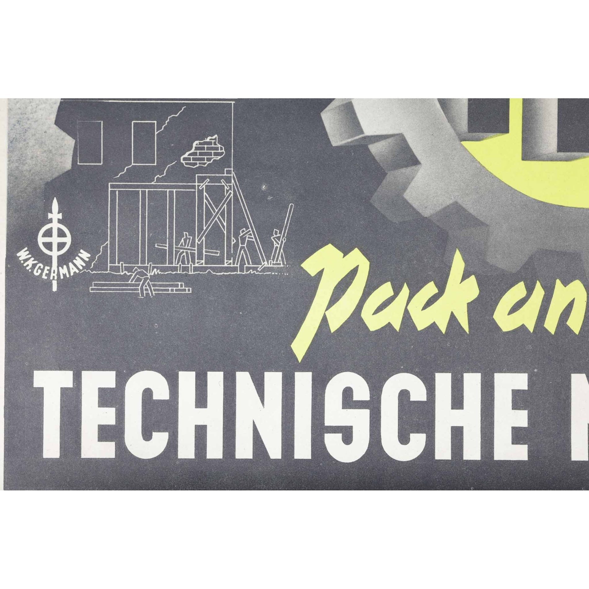 3.Reich Originalplakat 'Technische Nothilfe der Not zum Trutz - Dem Volk zum Schutz' — image 3