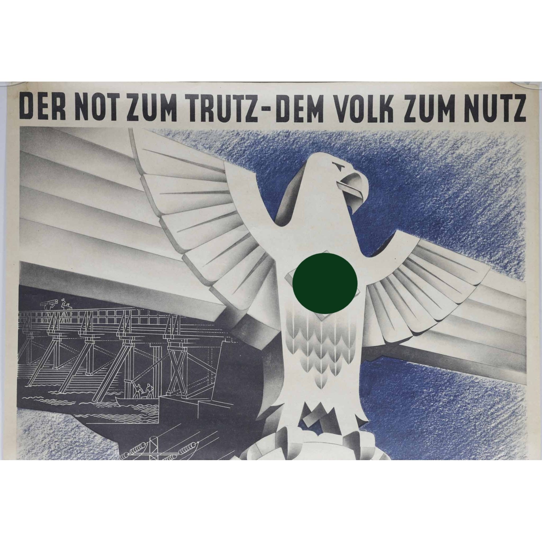 3.Reich Originalplakat 'Technische Nothilfe der Not zum Trutz - Dem Volk zum Schutz' — image 6