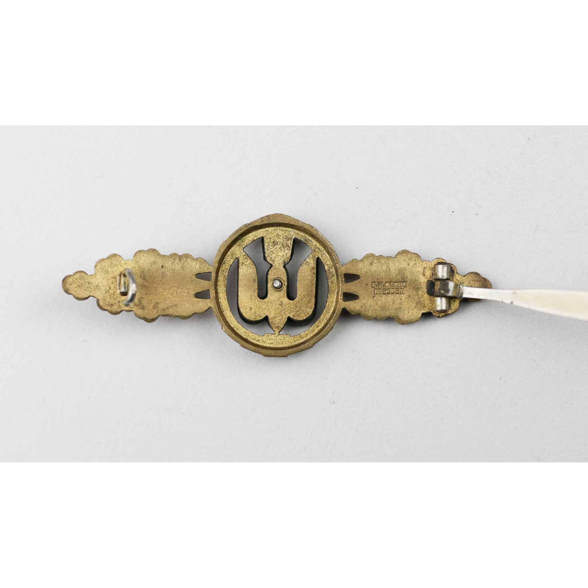 Frontflugspange für Kampfflieger in Gold mit Hersteller 'G.H OSANG' — image 4