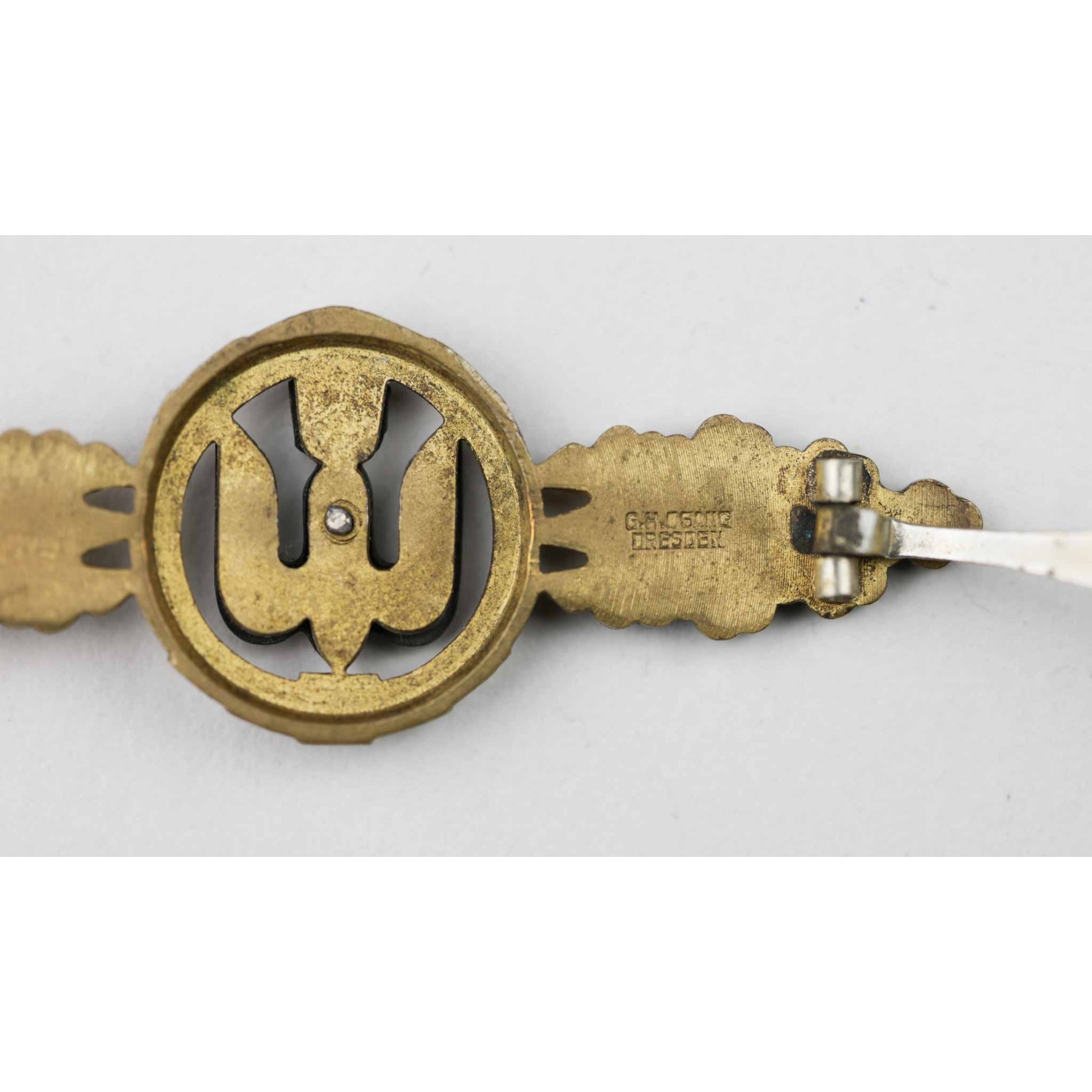 Frontflugspange für Kampfflieger in Gold mit Hersteller 'G.H OSANG' — image 5