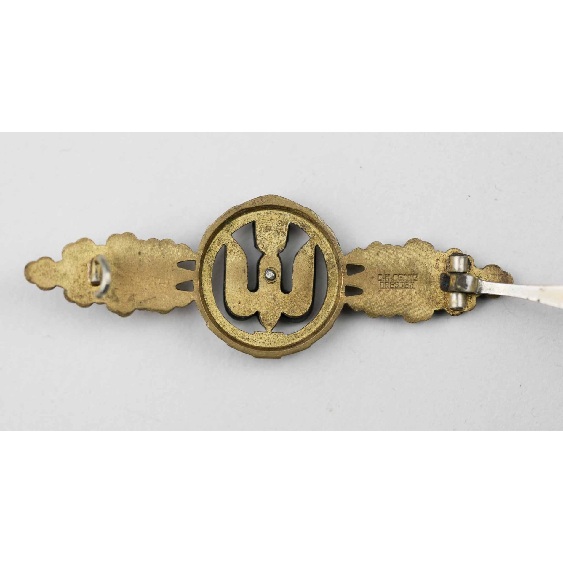 Frontflugspange für Kampfflieger in Gold mit Hersteller 'G.H OSANG' — image 6