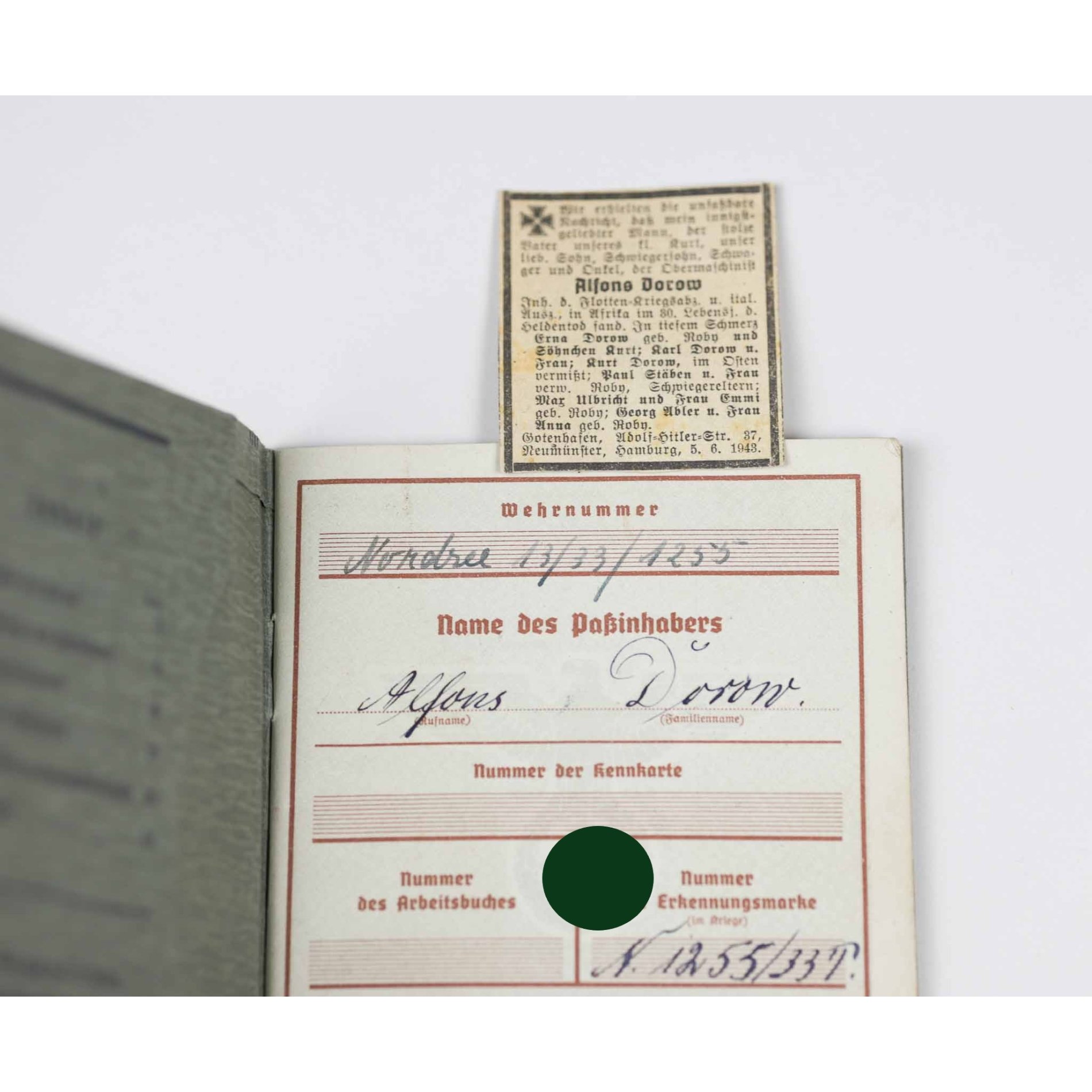 Nachlass Kriegsmarine 'Afrika' mit Wehrpass — image 9