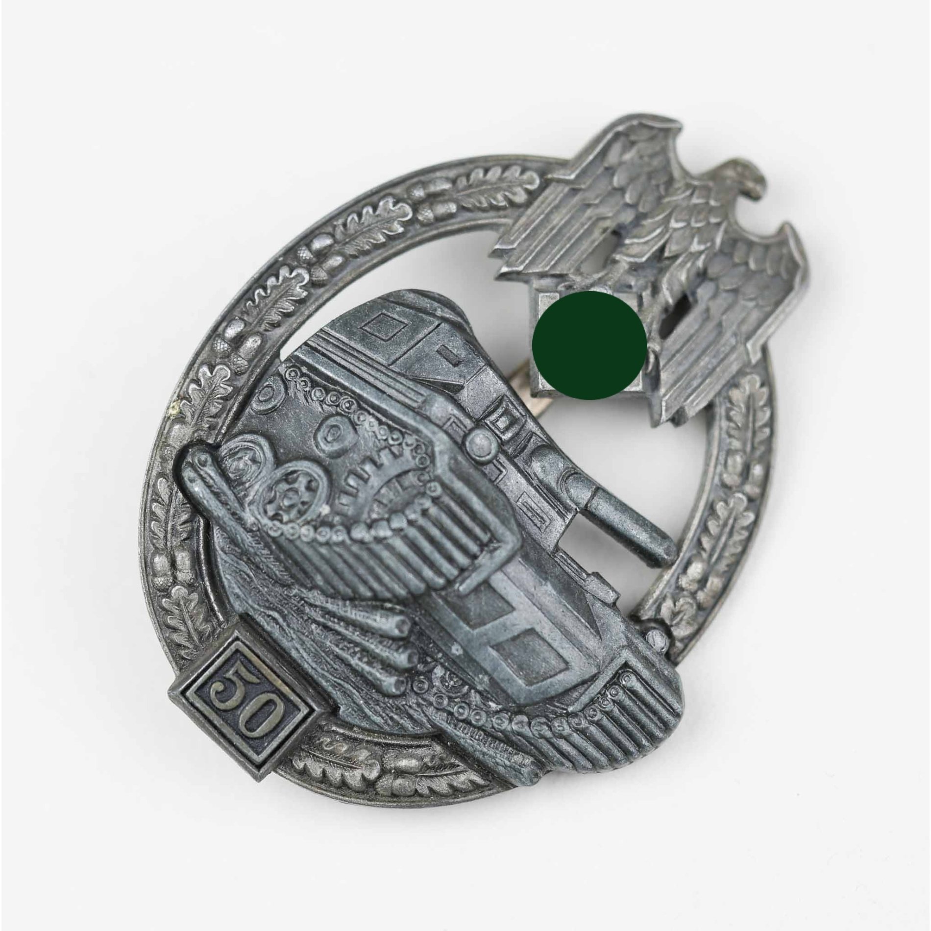 Panzerkampfabzeichen in Silber mit Einsatzzahl '50' JFS — image 4