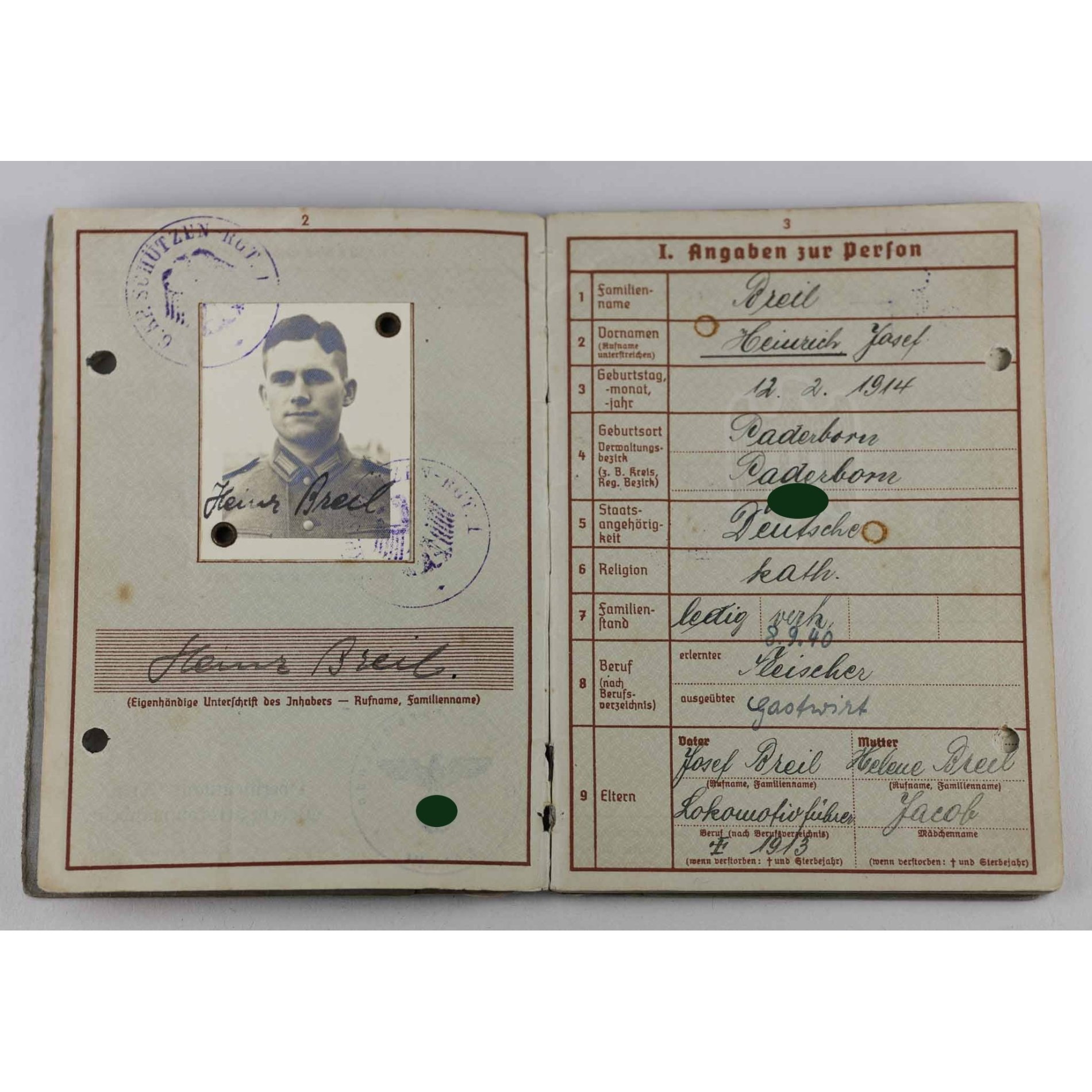 Große Urkunde zum Deutschen Kreuz in Gold E. Ostermann PZ Rgt.11 — image 2