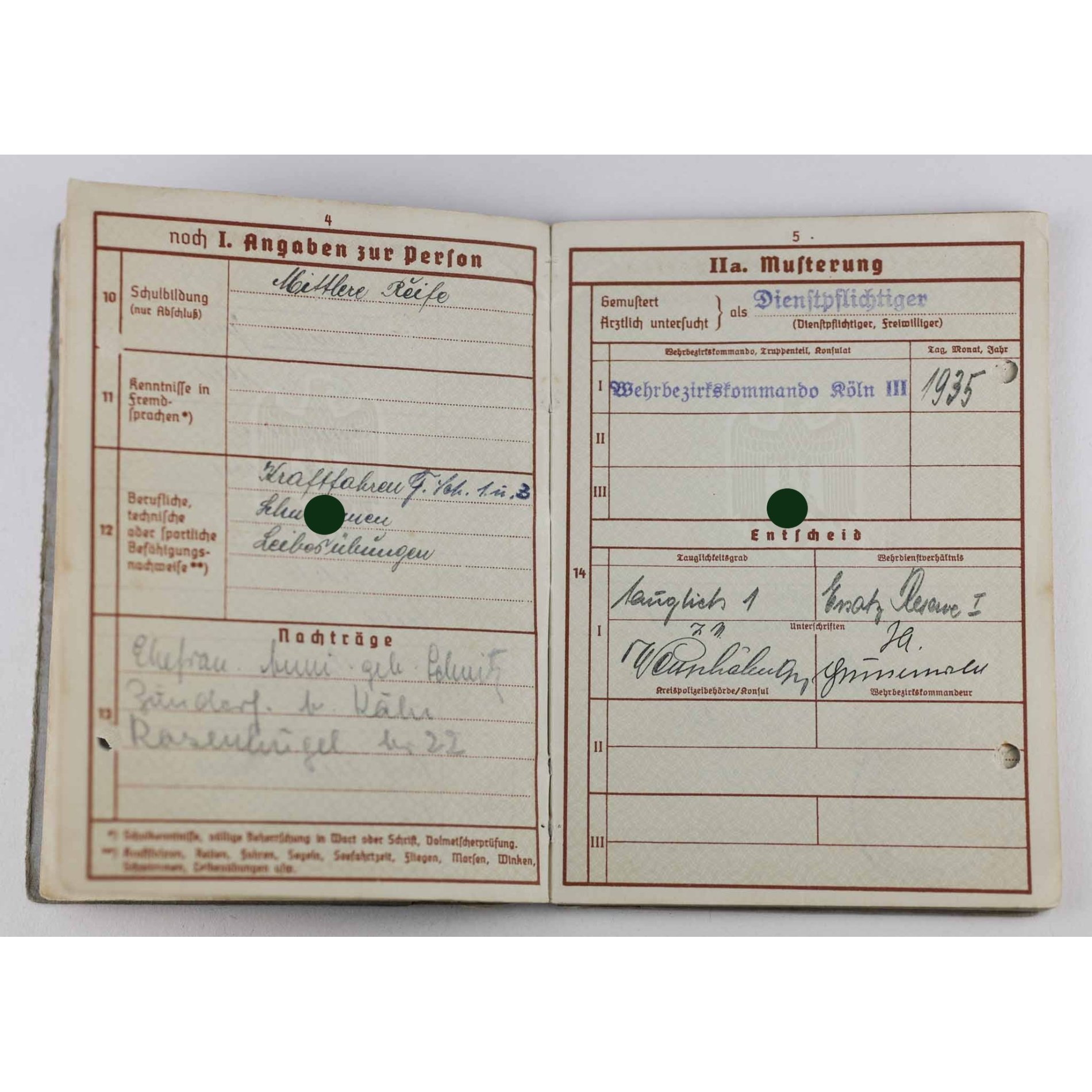 Große Urkunde zum Deutschen Kreuz in Gold E. Ostermann PZ Rgt.11 — image 3