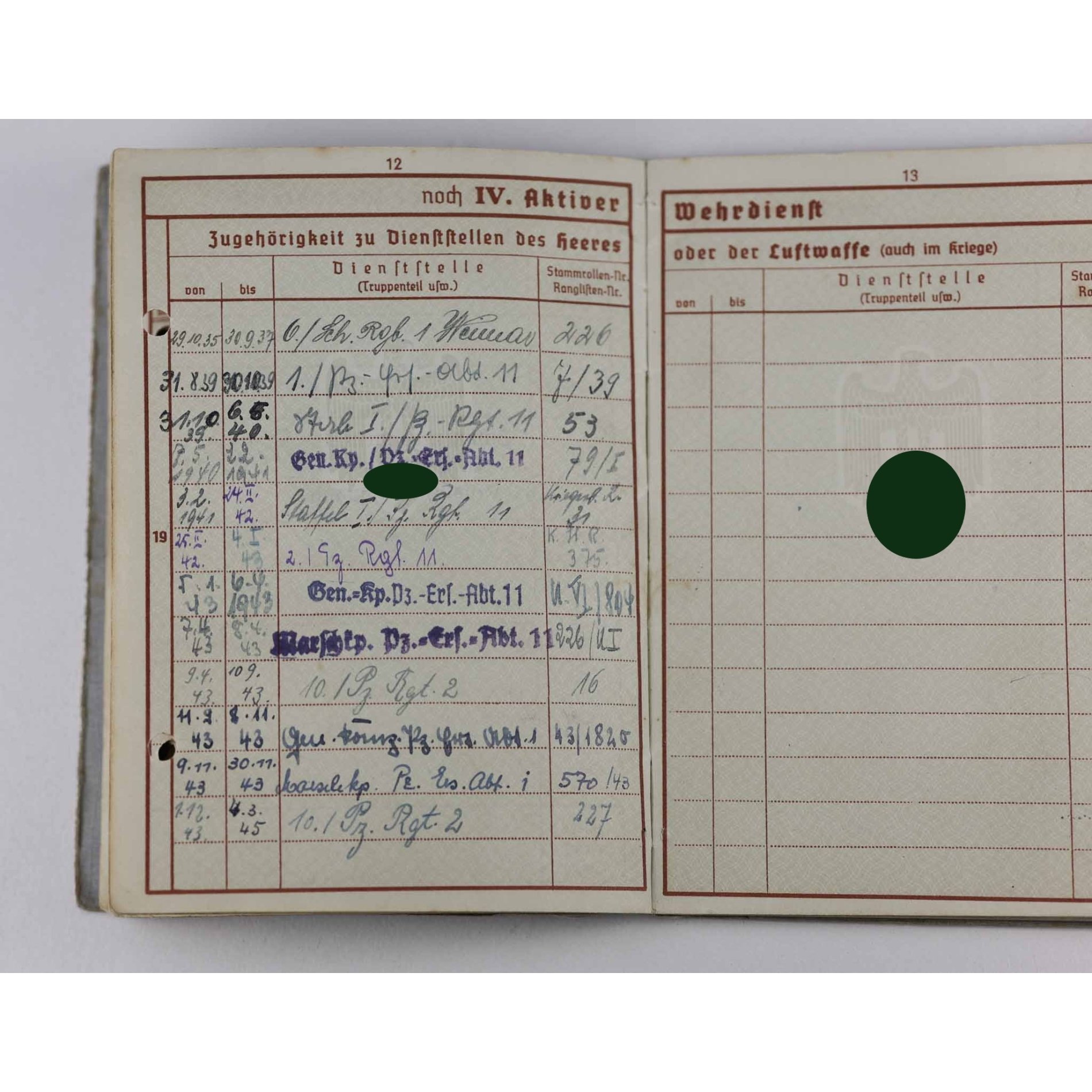 Große Urkunde zum Deutschen Kreuz in Gold E. Ostermann PZ Rgt.11 — image 6