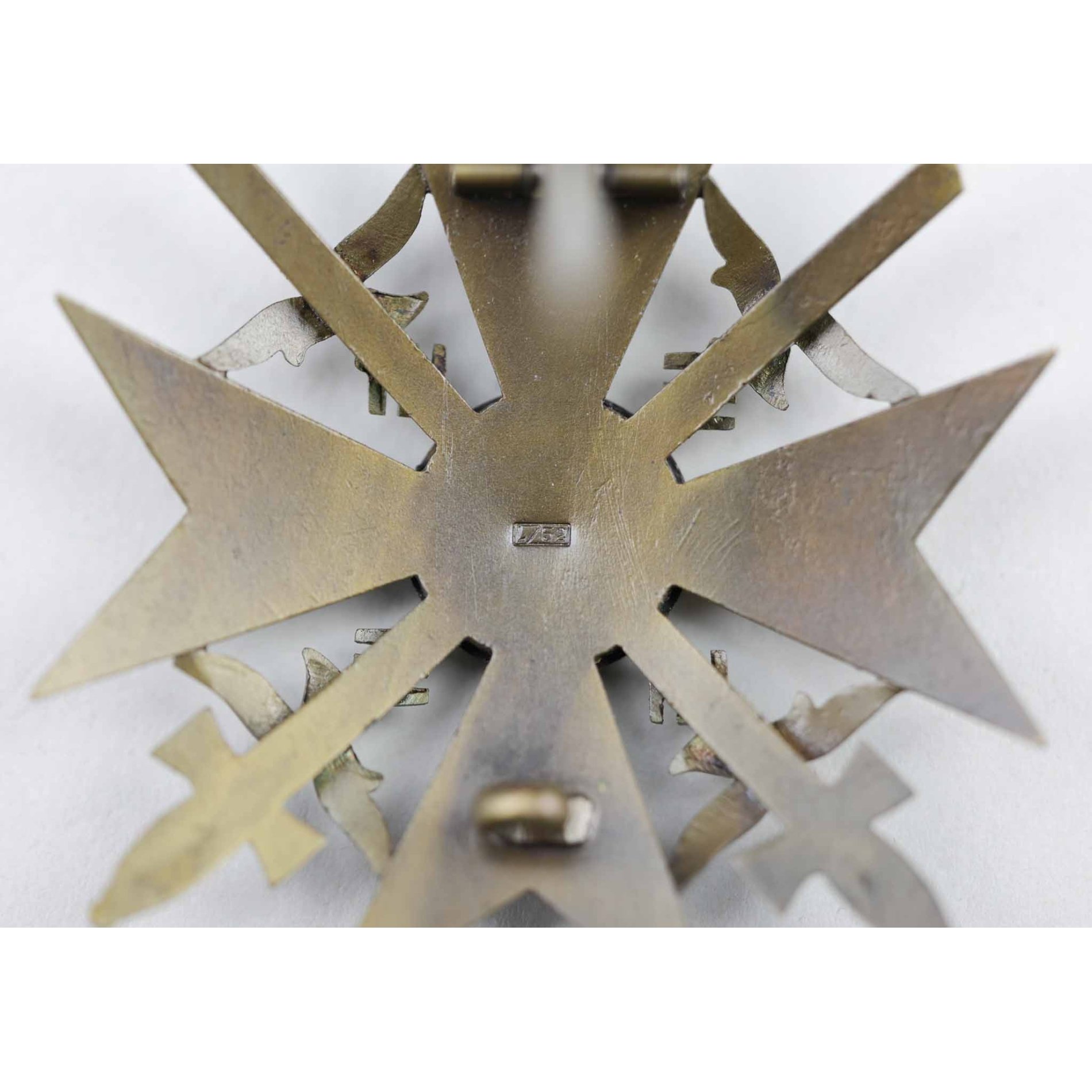 Spanienkreuz in Bronze mit Schwertern 'L/52' Zimmermann, selten! — image 4