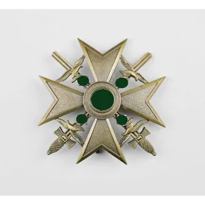 Spanienkreuz in Bronze mit Schwertern 'L/52' Zimmermann, selten!