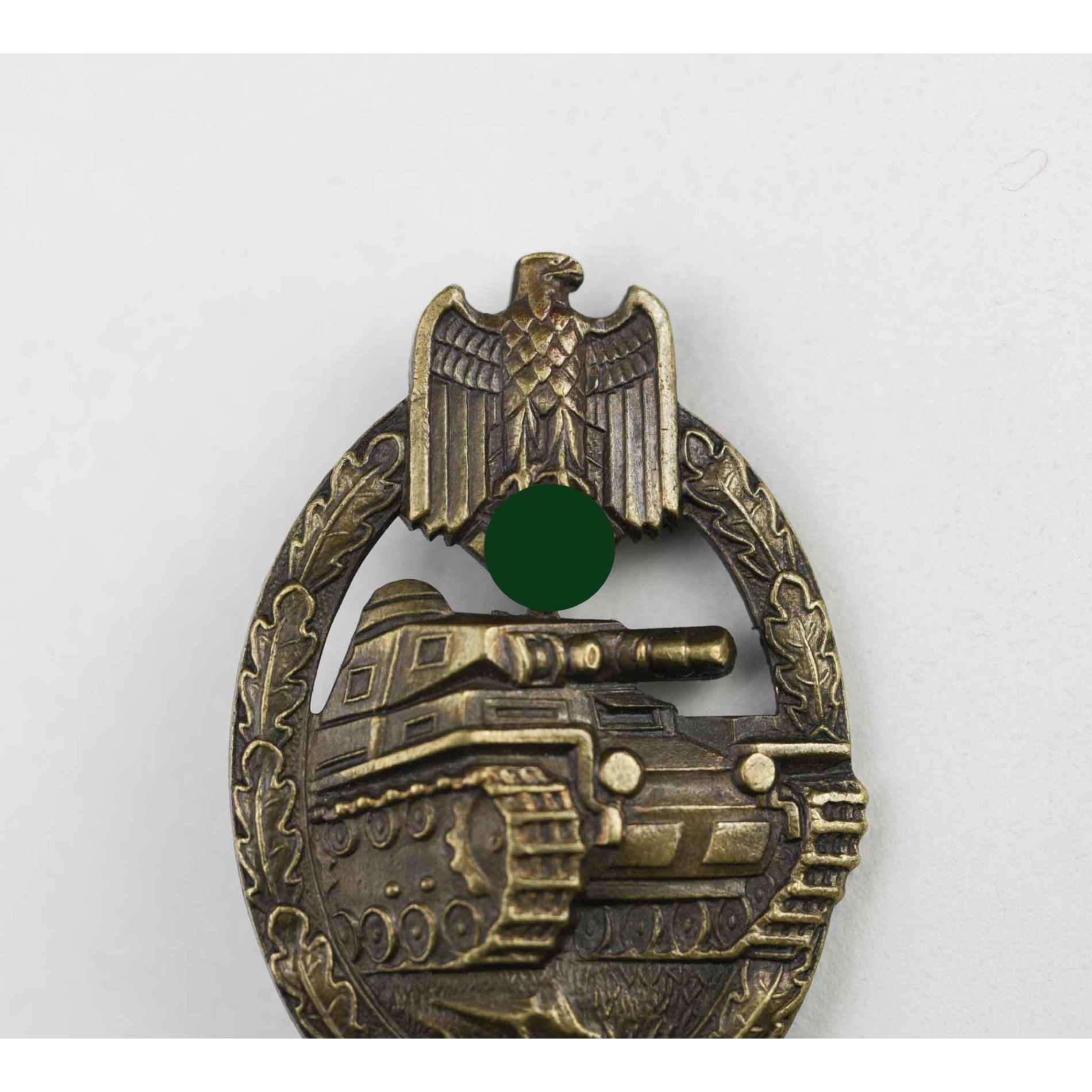 Panzerkampfabzeichen Karl Wurster in Buntmetall massiv (!), selten — image 4