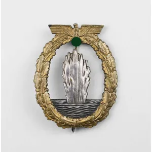 Minensucher Kriegsabzeichen in Buntmetall Schwerin, Berlin