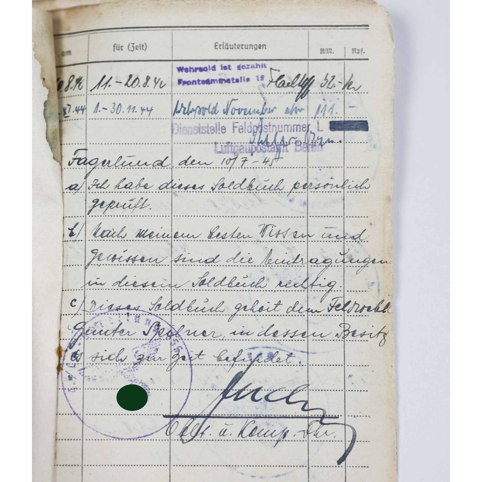 Luftwaffe Nachlass Unteroffizier Lapplandschild eingetragen Finnland/ Norwegen Einsatz — image 15