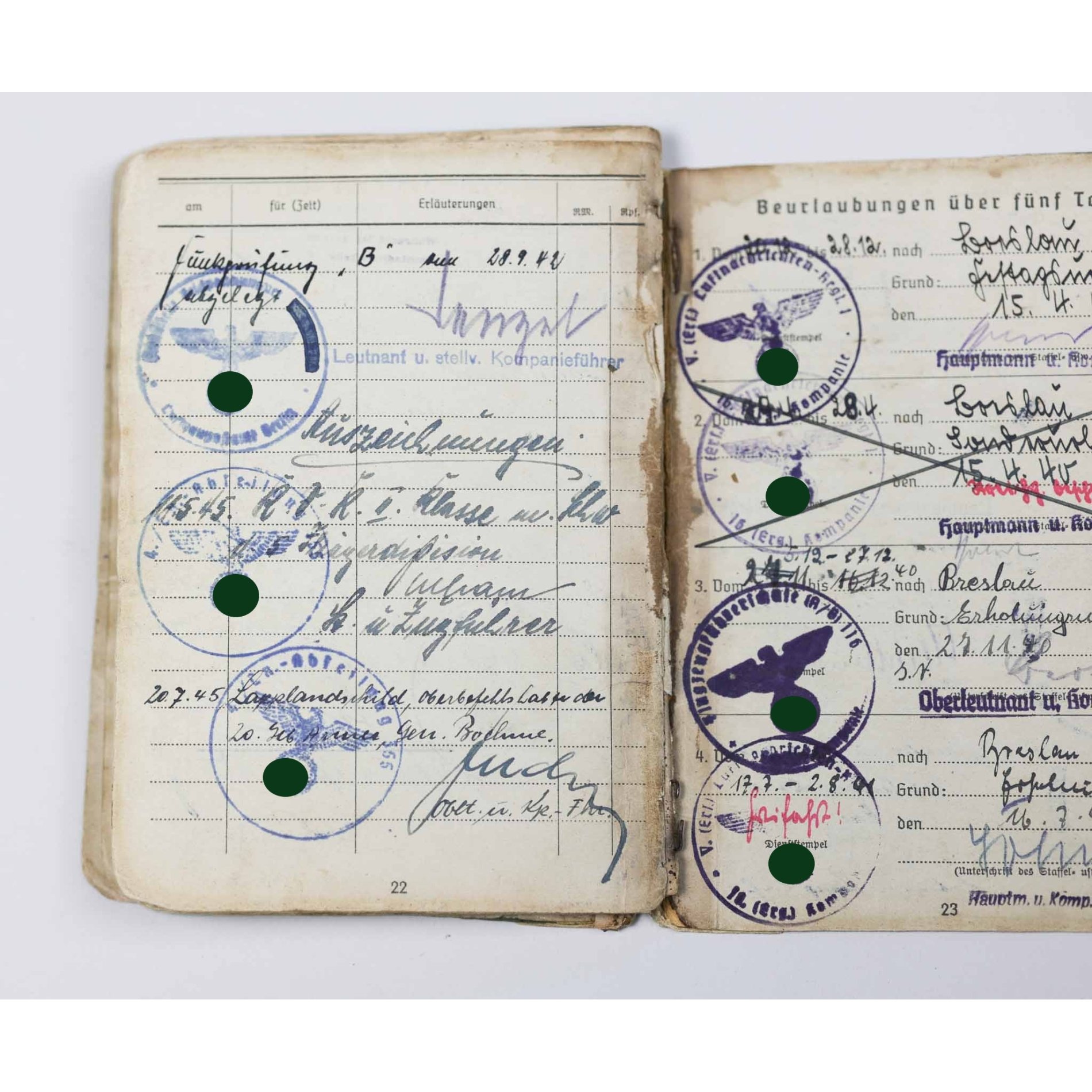 Luftwaffe Nachlass Unteroffizier Lapplandschild eingetragen Finnland/ Norwegen Einsatz — image 16