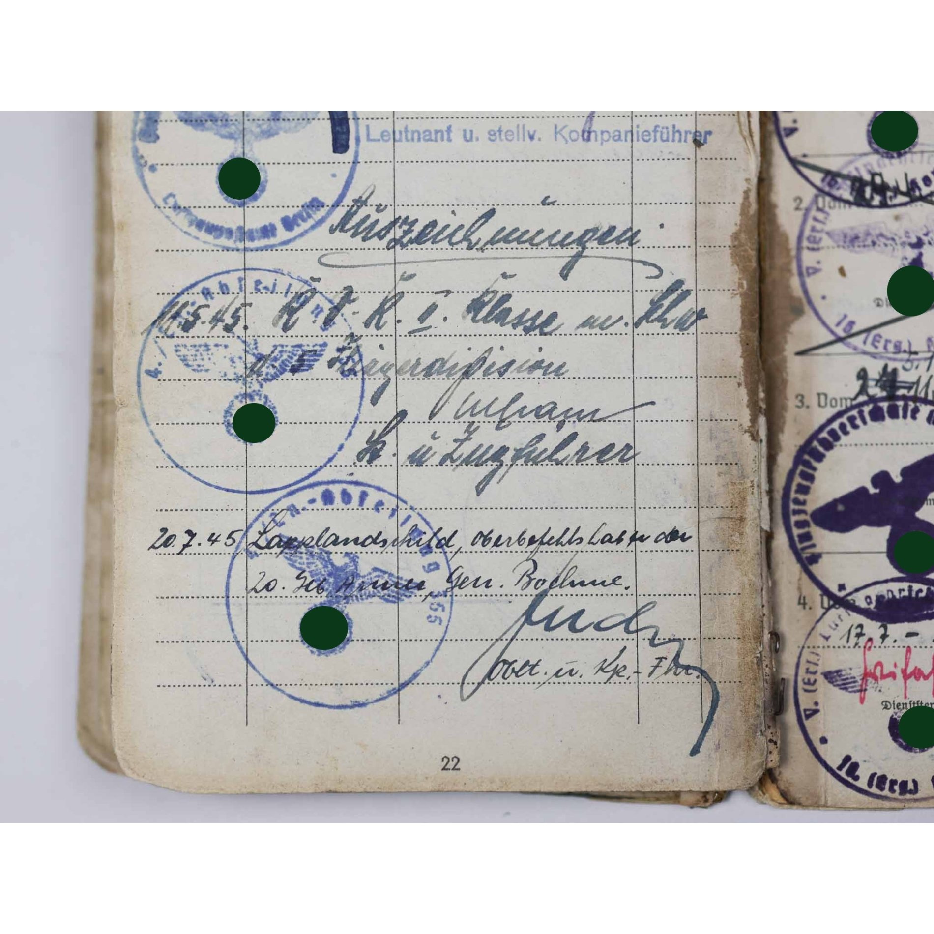 Luftwaffe Nachlass Unteroffizier Lapplandschild eingetragen Finnland/ Norwegen Einsatz — image 17