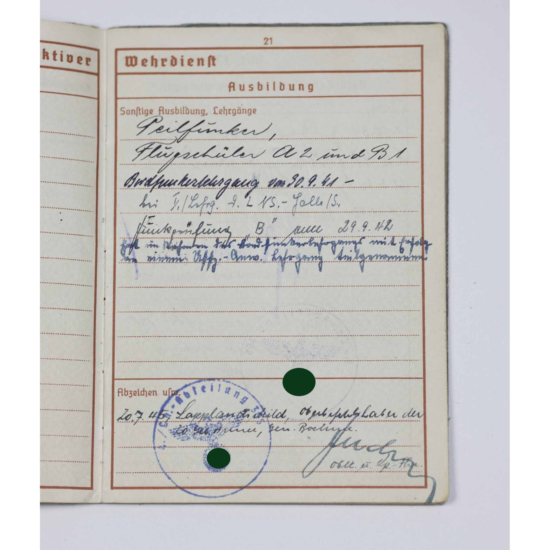 Luftwaffe Nachlass Unteroffizier Lapplandschild eingetragen Finnland/ Norwegen Einsatz — image 27