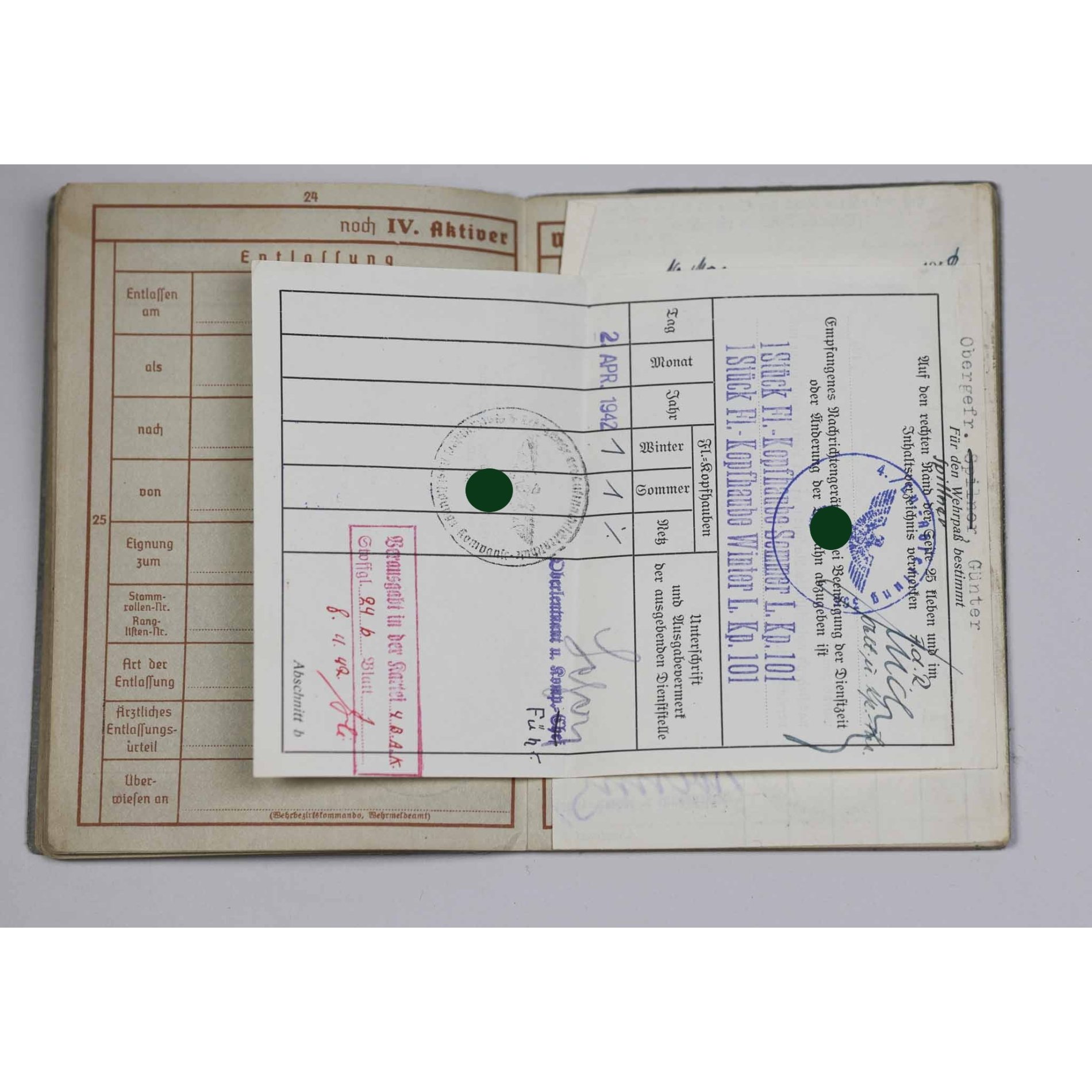 Luftwaffe Nachlass Unteroffizier Lapplandschild eingetragen Finnland/ Norwegen Einsatz — image 31