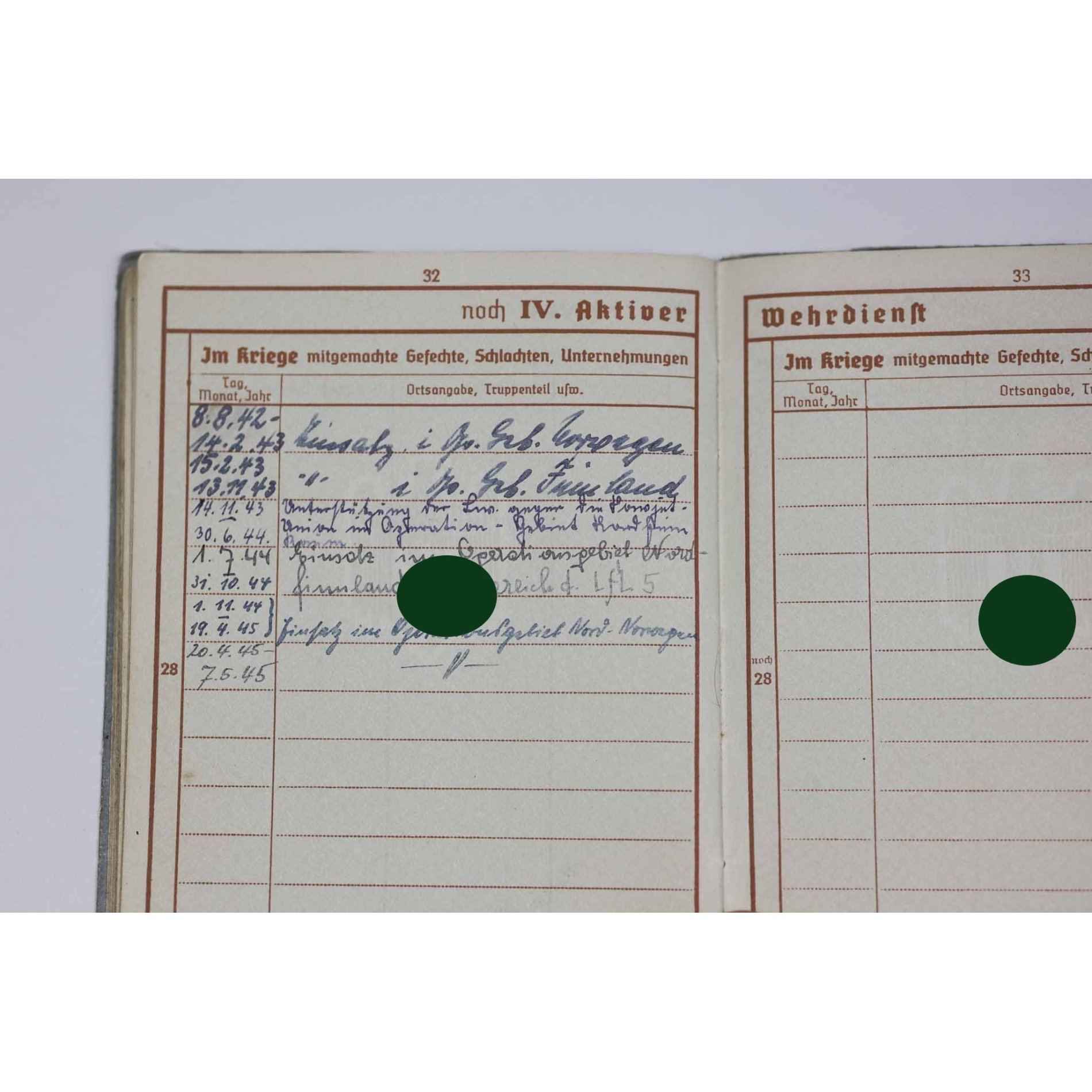 Luftwaffe Nachlass Unteroffizier Lapplandschild eingetragen Finnland/ Norwegen Einsatz — image 32