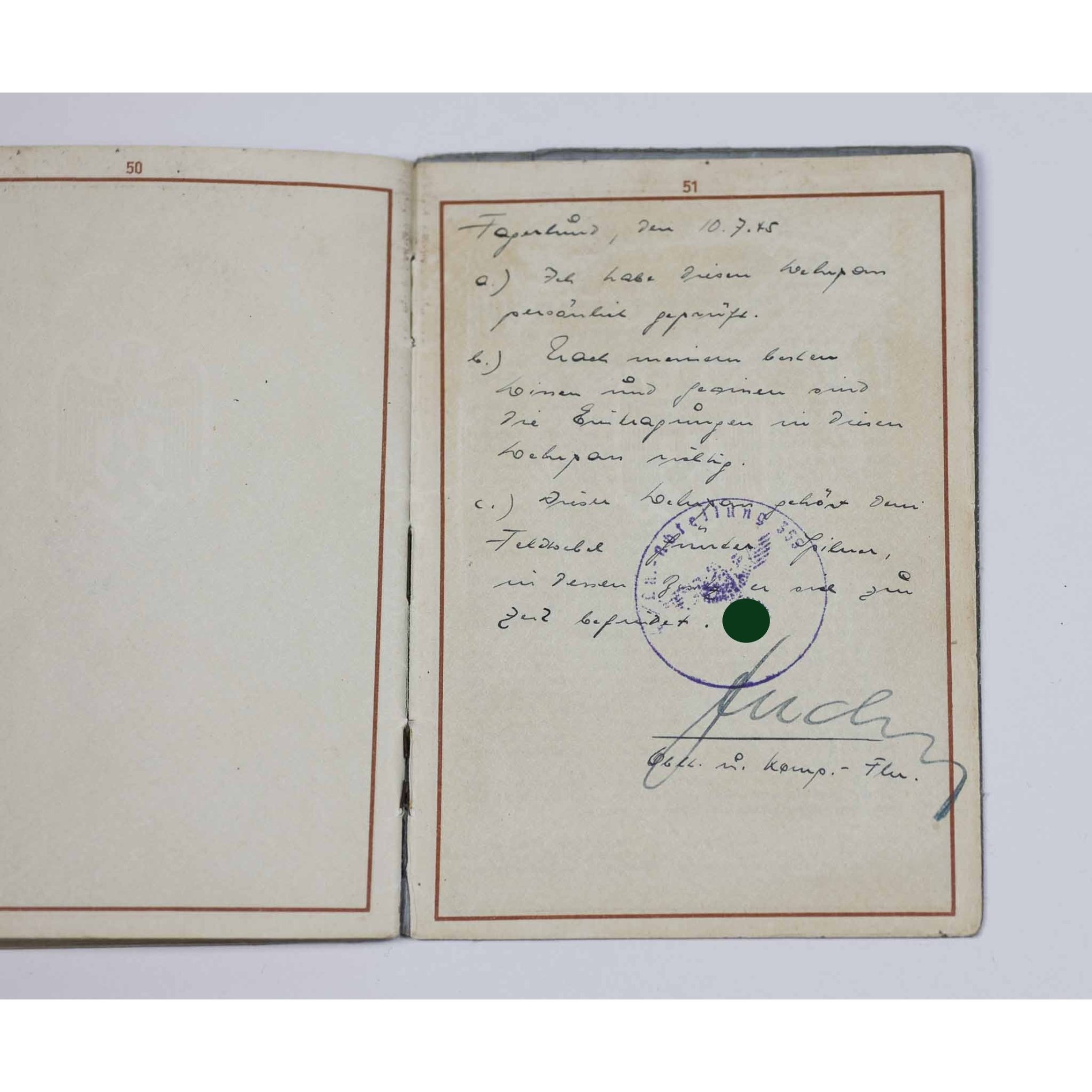 Luftwaffe Nachlass Unteroffizier Lapplandschild eingetragen Finnland/ Norwegen Einsatz — image 33