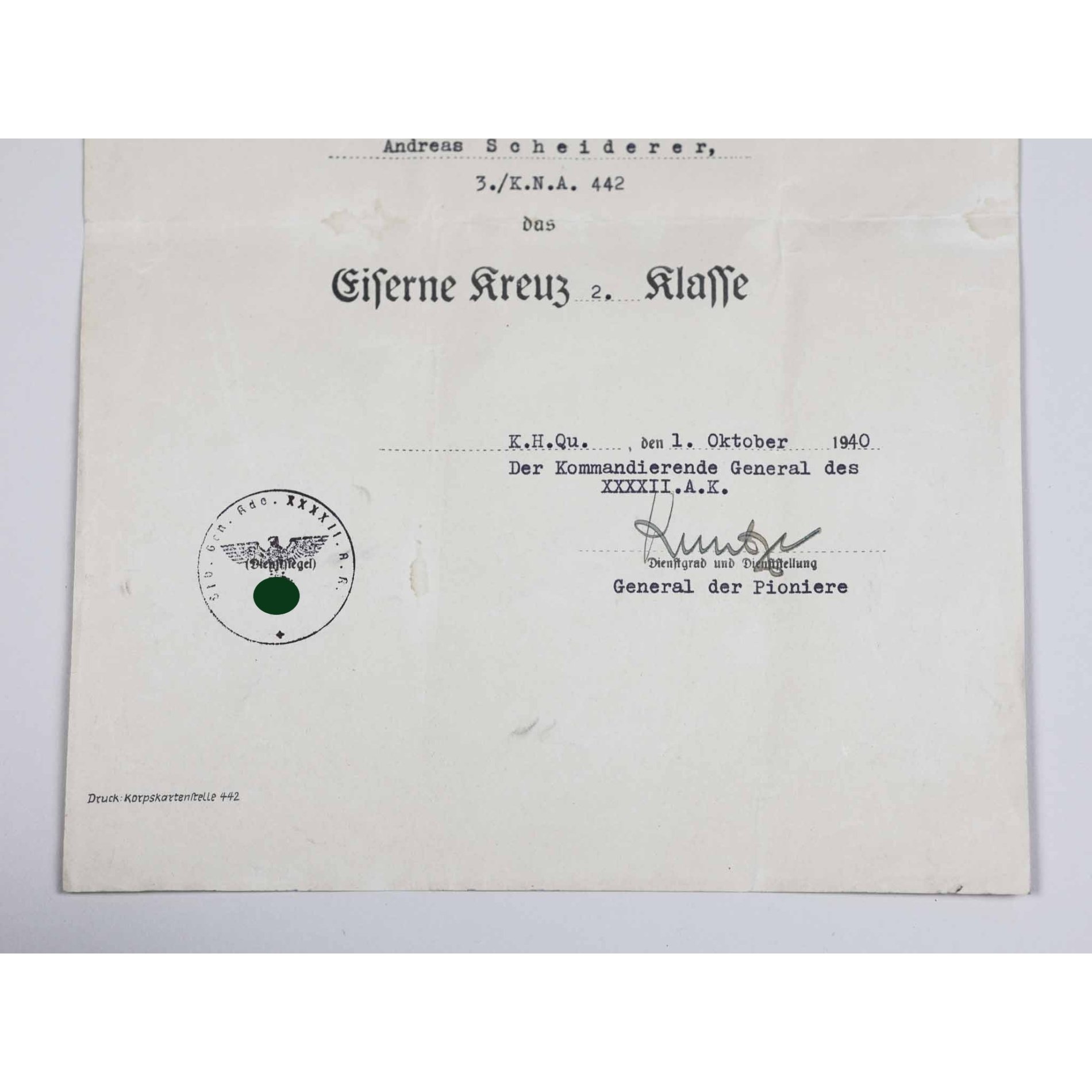 Wehrmacht Nachlass Unteroffizier Korps-Nachrichten-Abteilung 441 — image 4