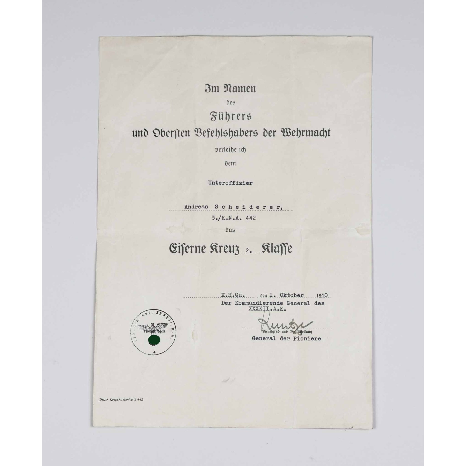 Wehrmacht Nachlass Unteroffizier Korps-Nachrichten-Abteilung 441 — image 5