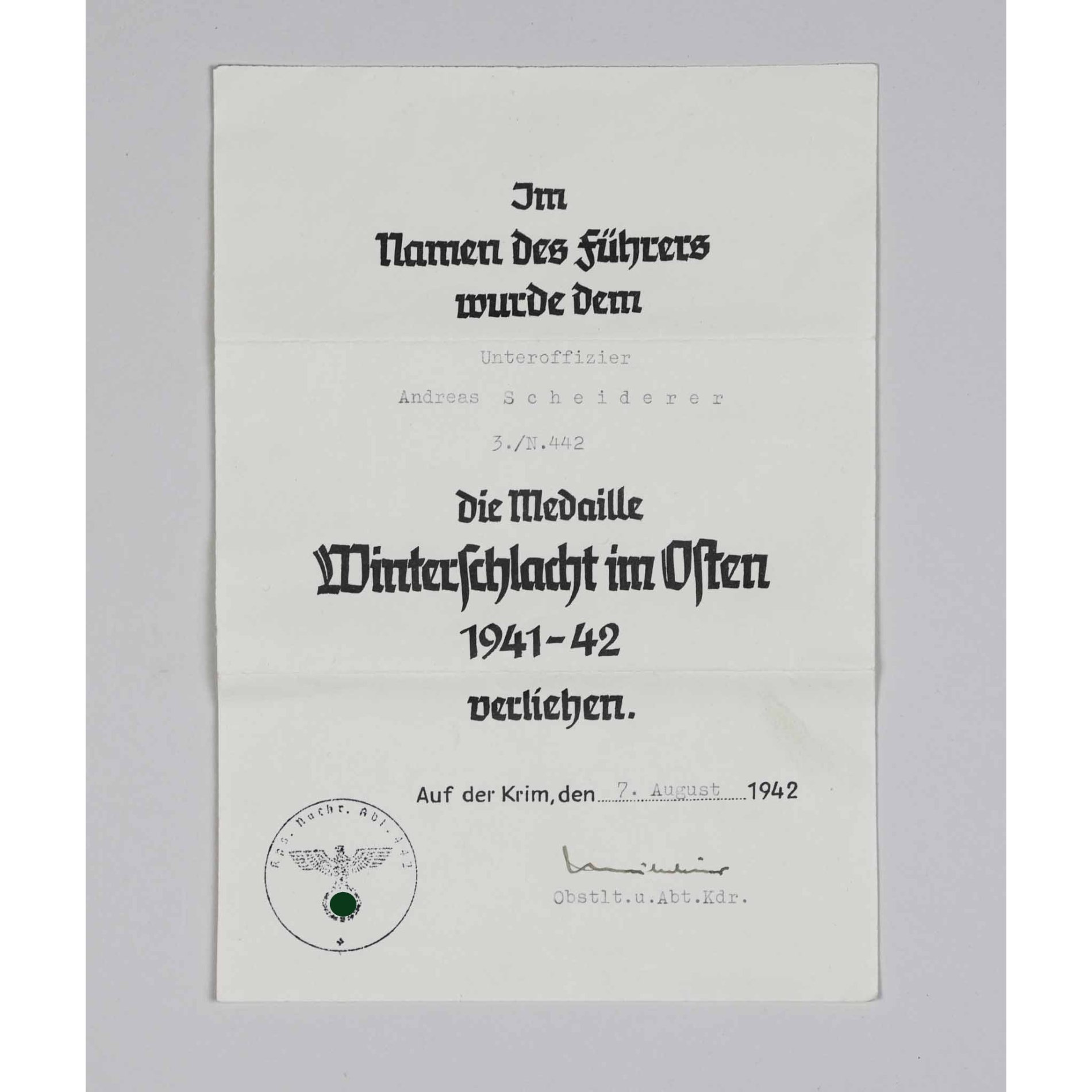 Wehrmacht Nachlass Unteroffizier Korps-Nachrichten-Abteilung 441 — image 6